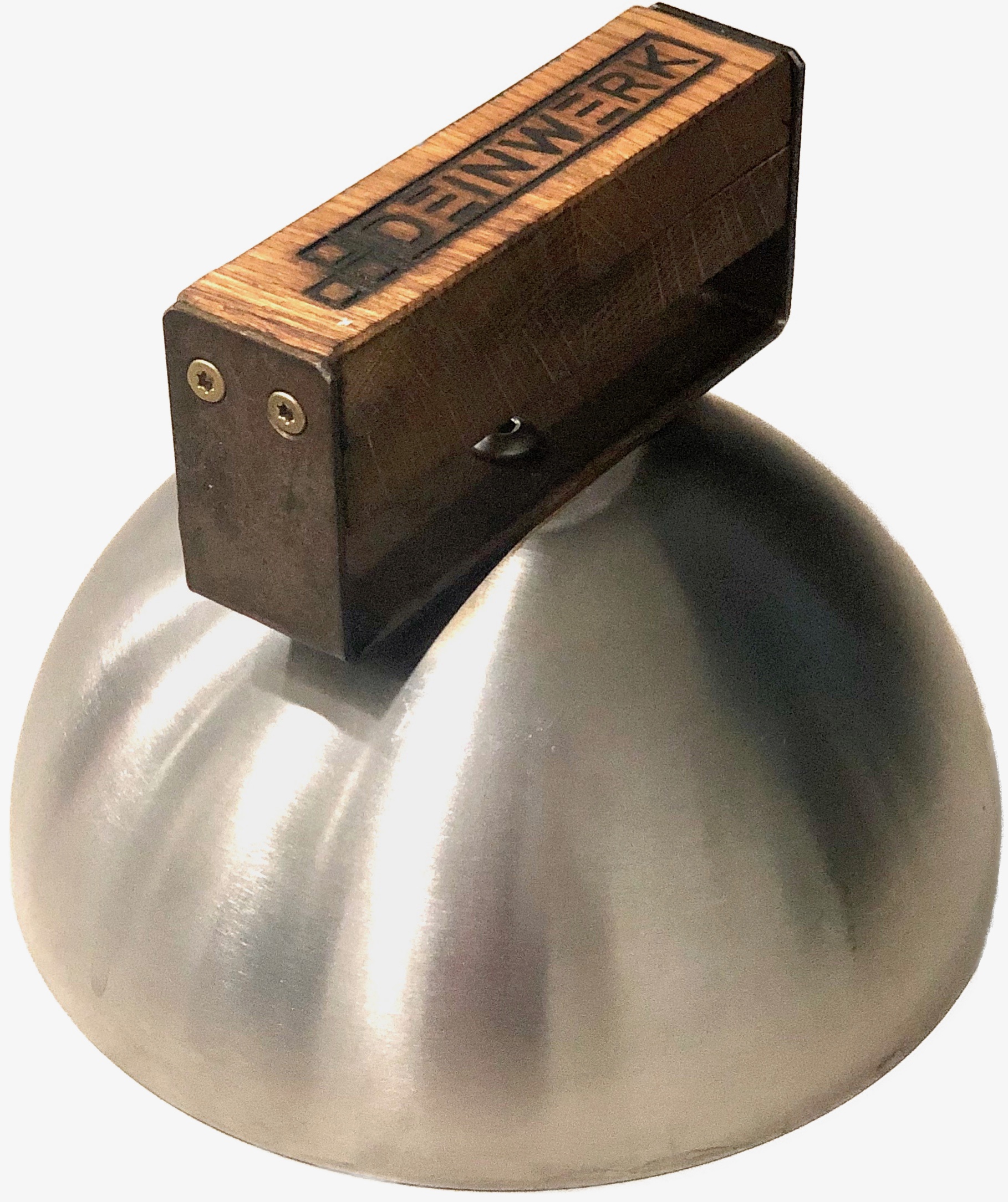 DEINWERK Schmelzglocke Ø 20 cm Edelstahl/Corten/Eiche für Grillfass Grilltonne