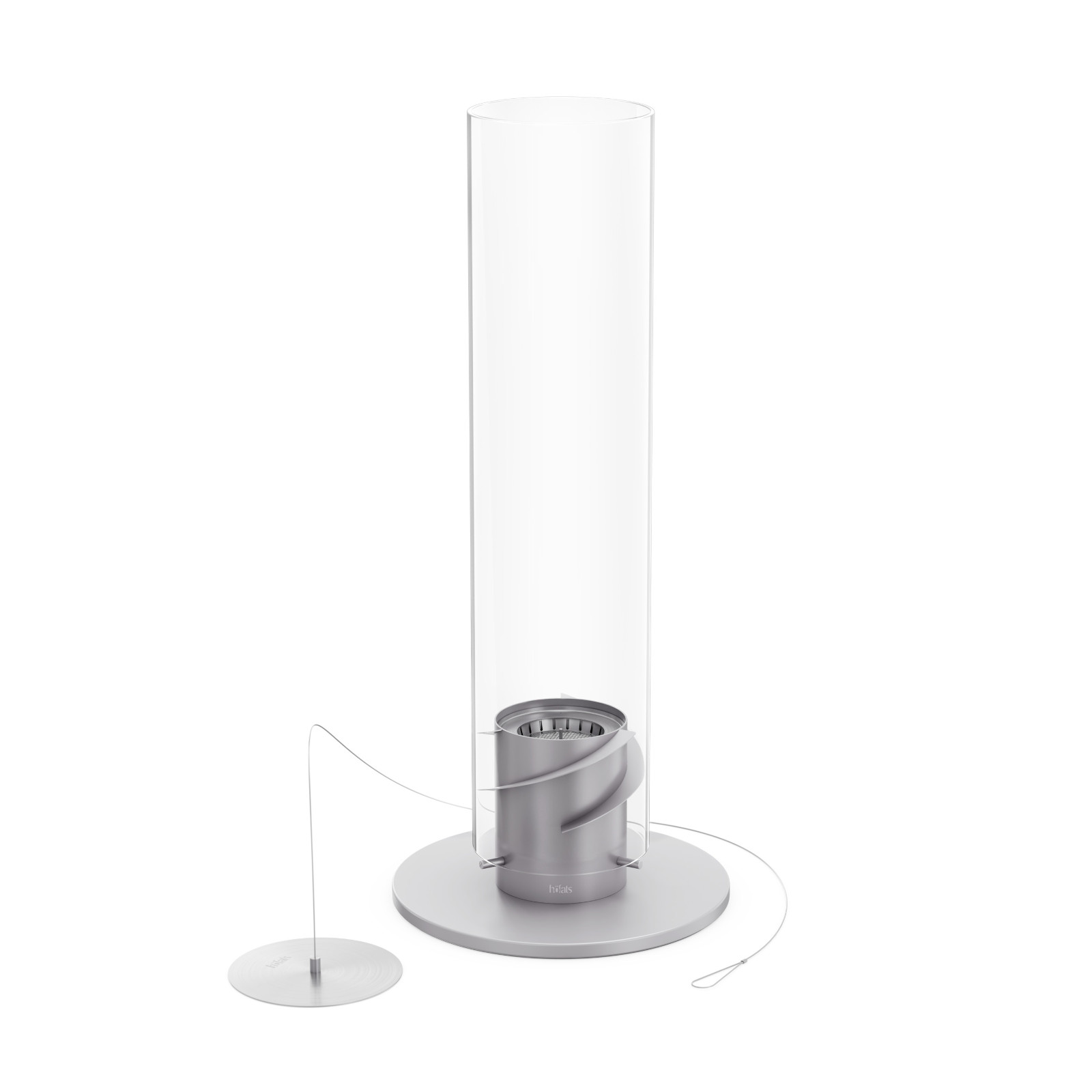 höfats Tischfeuer SPIN 900 Windlicht Gartenfackel Edelstahl/Glas Ø 19/9 cm