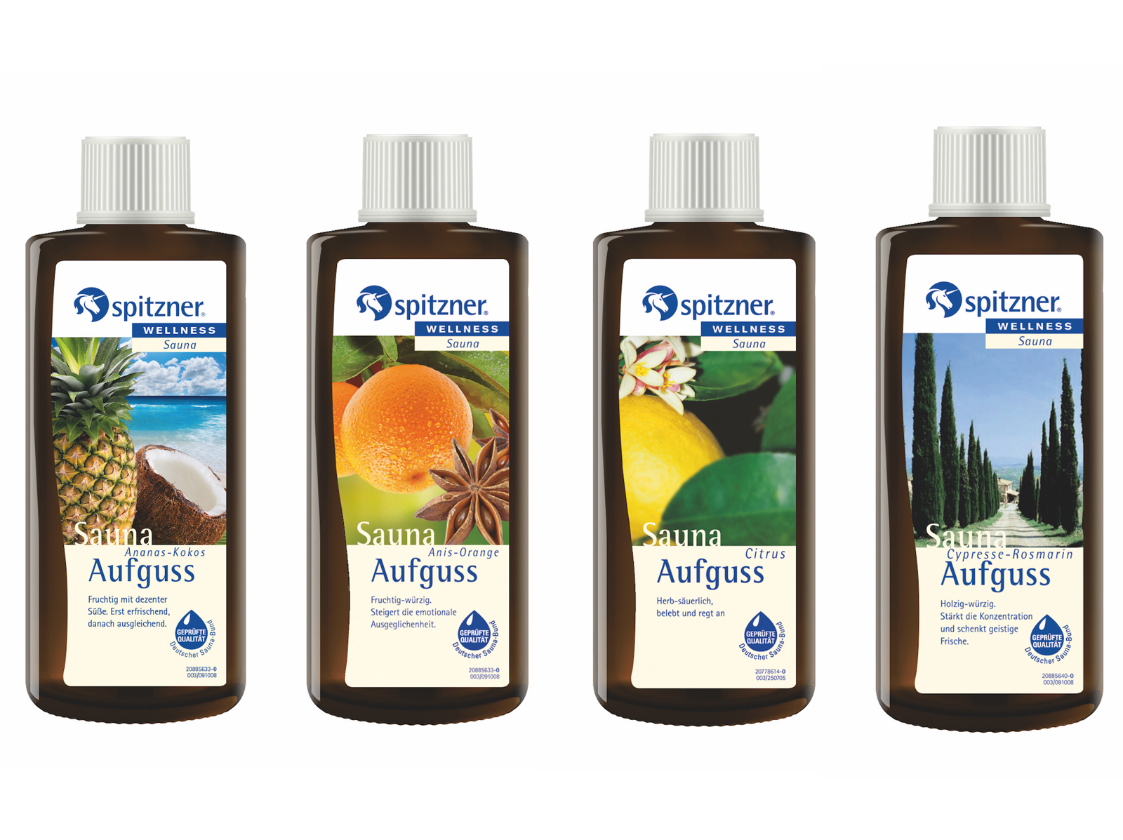 Spitzner Wellness Saunaaufguss 4er Vorteilspack 4 Sorten Saunaset Aufgussset