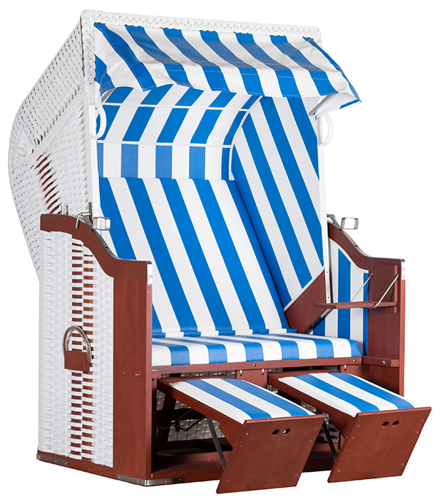 deVries Strandkorb Profi Ostsee POEL PVC Des. 991 Gartenstrandkorb 124x87x159 cm