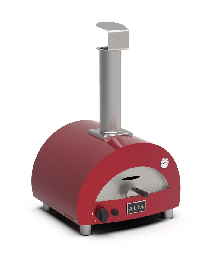 Alfa Forni Tragbarer Gas Pizzaofen MODERNO PORTABLE Antik Rot FXMD-PT-GROA-DE