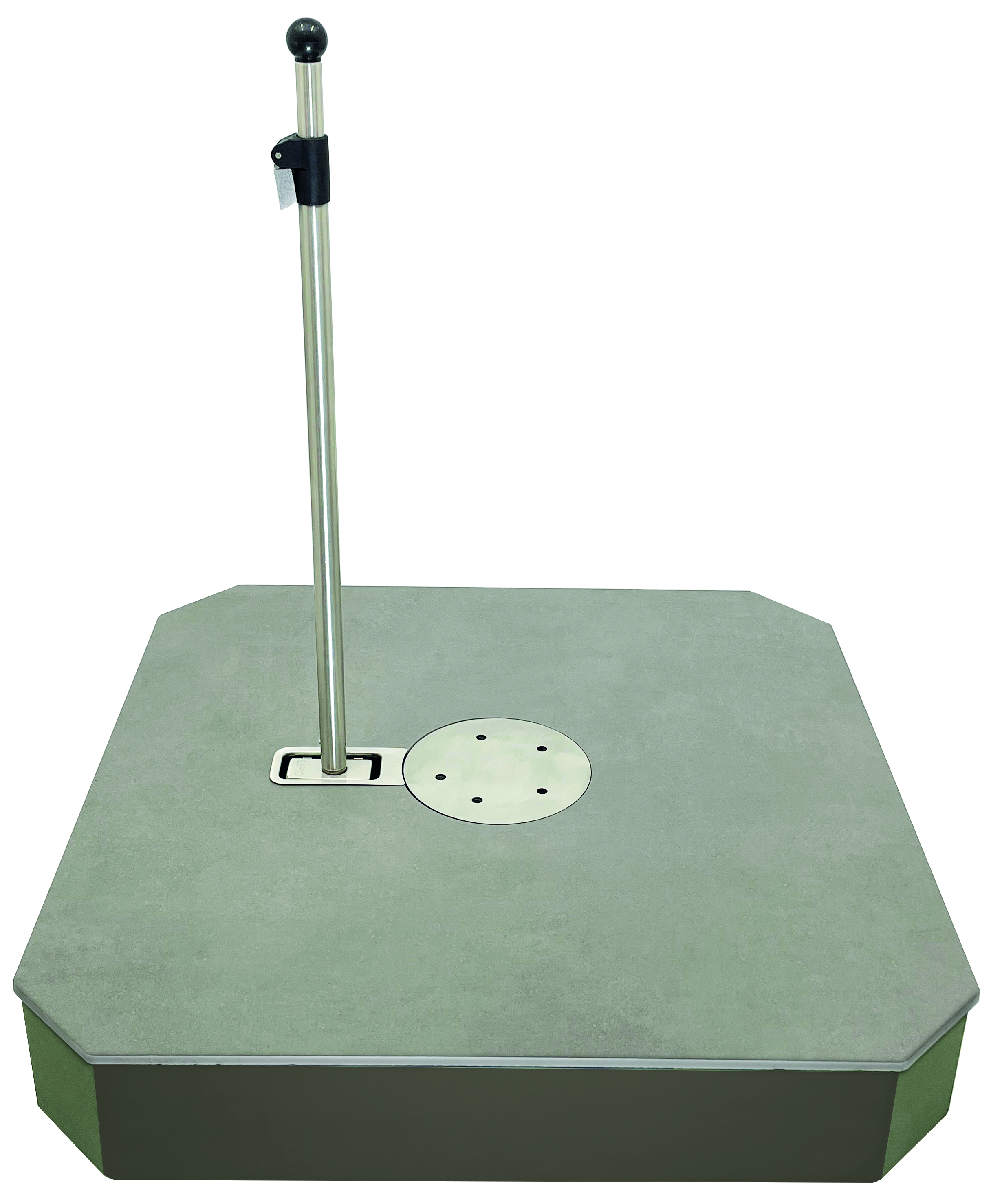 Liro Schirmständer Maxi Plus 240 Keramik 81 x 81 cm steingrau KP240-SG