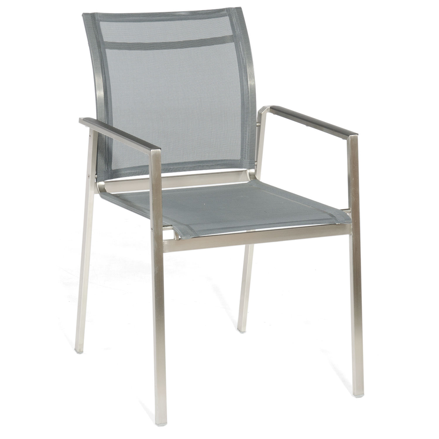 Sonnenpartner Solicity 4er-Set Stapelstühle Stuhl-Set Edelstahl/Textilen anthrazit