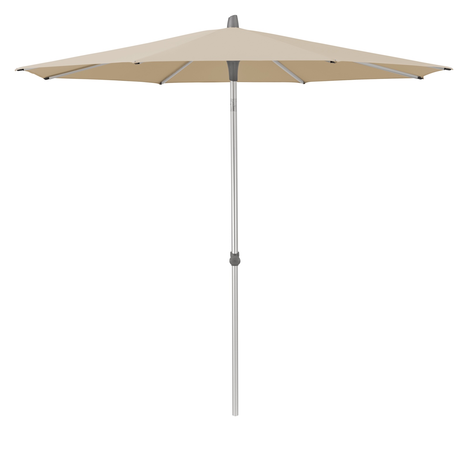 GLATZ Sonnenschirm ALU-SMART rund ø 250 cm Gestell natureloxiert Farbe 422 Cream Mittelstock