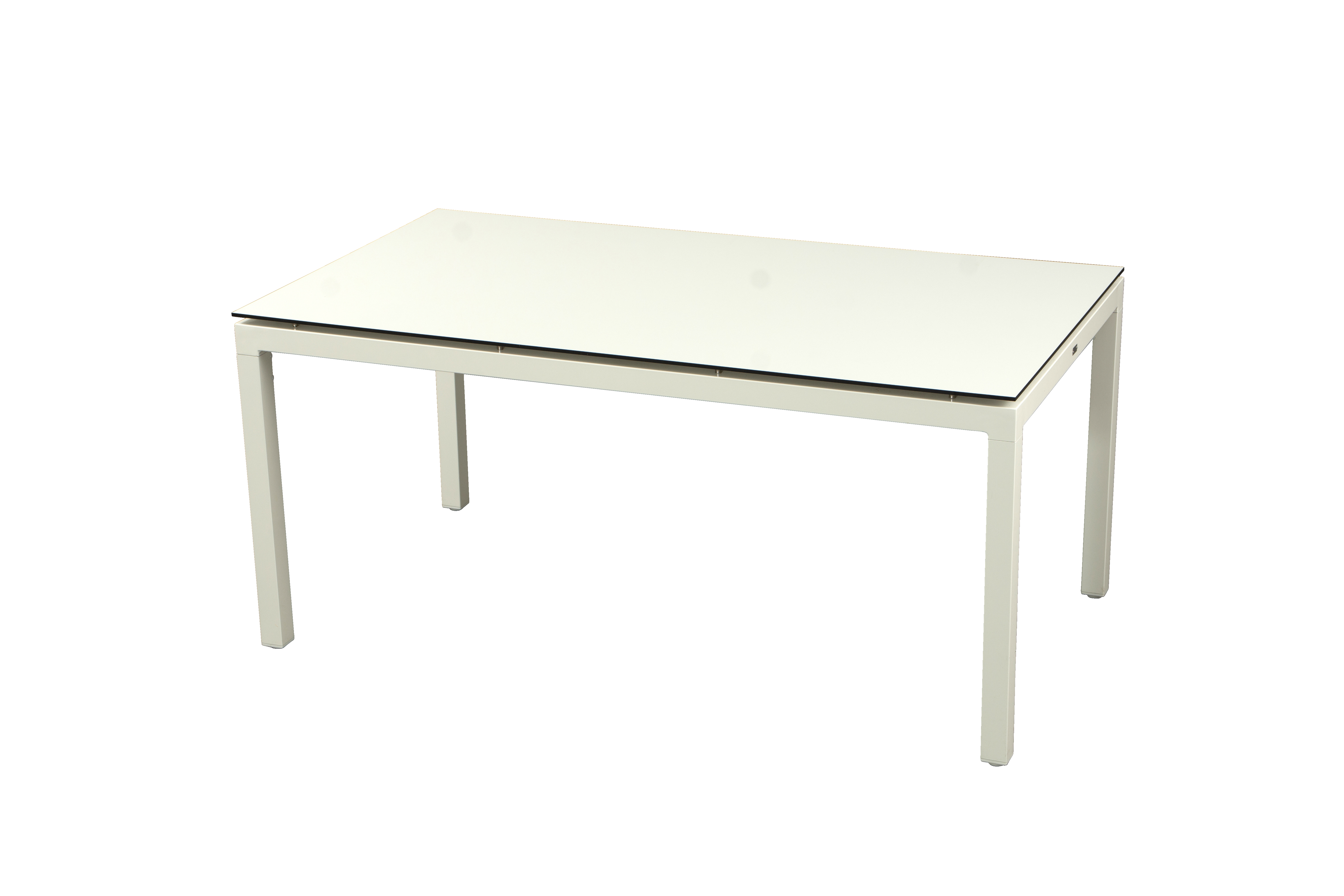 Inko Gartentisch Aluminium weiß 160x90 cm Terrassentisch Tischplatte nach Wahl