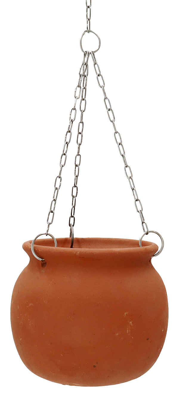 Nikkarien Sauna Aromaschale aus Terrakotta 2 l Aromatopf inkl. Kette