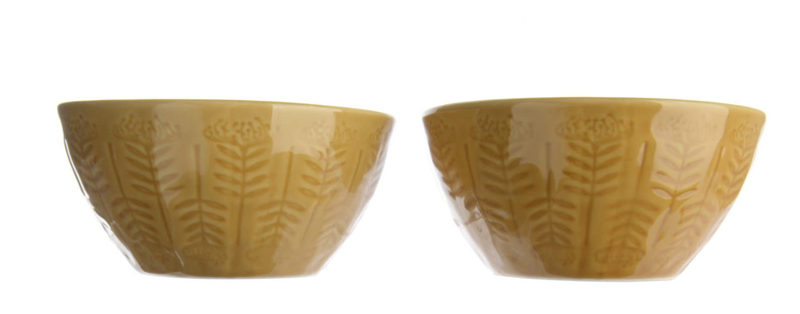 Steingutschale 2er Set praktische Mehrzweckschüssel Ø ca. 13 cm braun