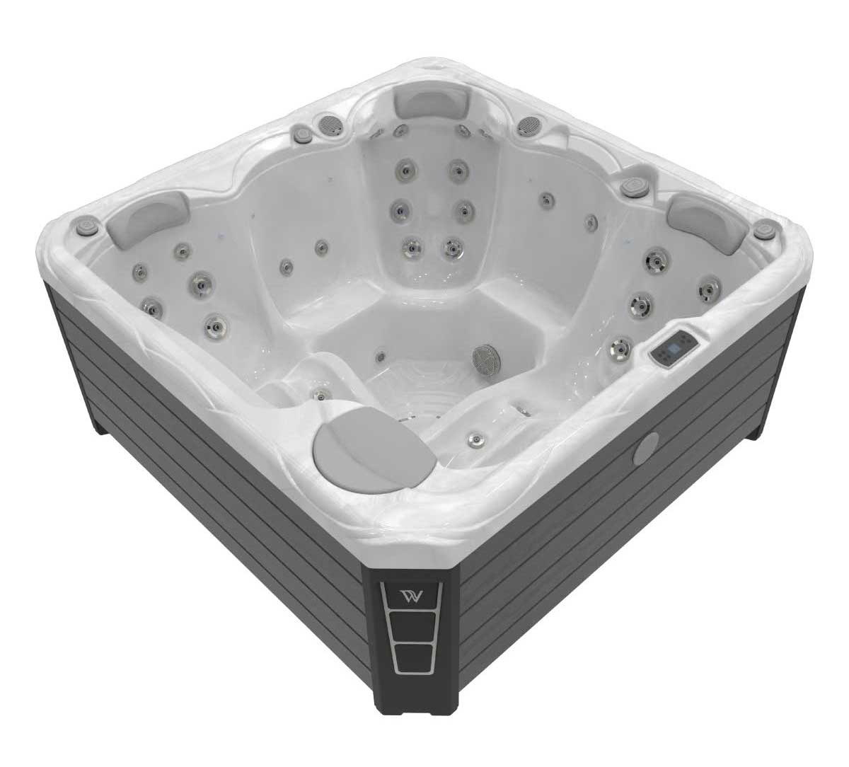 Wellis Budapest Life Whirlpool Außenwhirlpool 200x200x89cm für 5 Personen inkl. Thermocover
