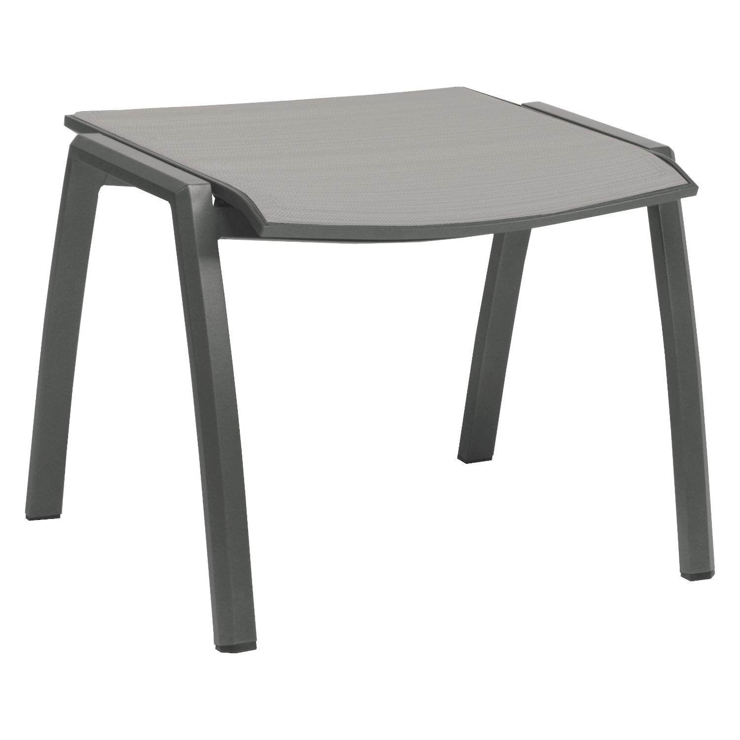 Stern 4-teiliges Set Klappsessel Kari mit Fußhocker Aluminium anthrazit/Textilen silber Gartenstuhl Hochlehner
