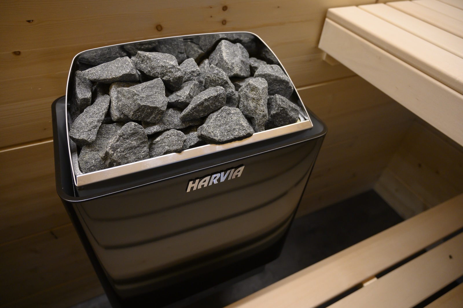 Harvia KIP60 Black Saunaofen 6 kW Elektroofen integrierte Steuerung Schwarz