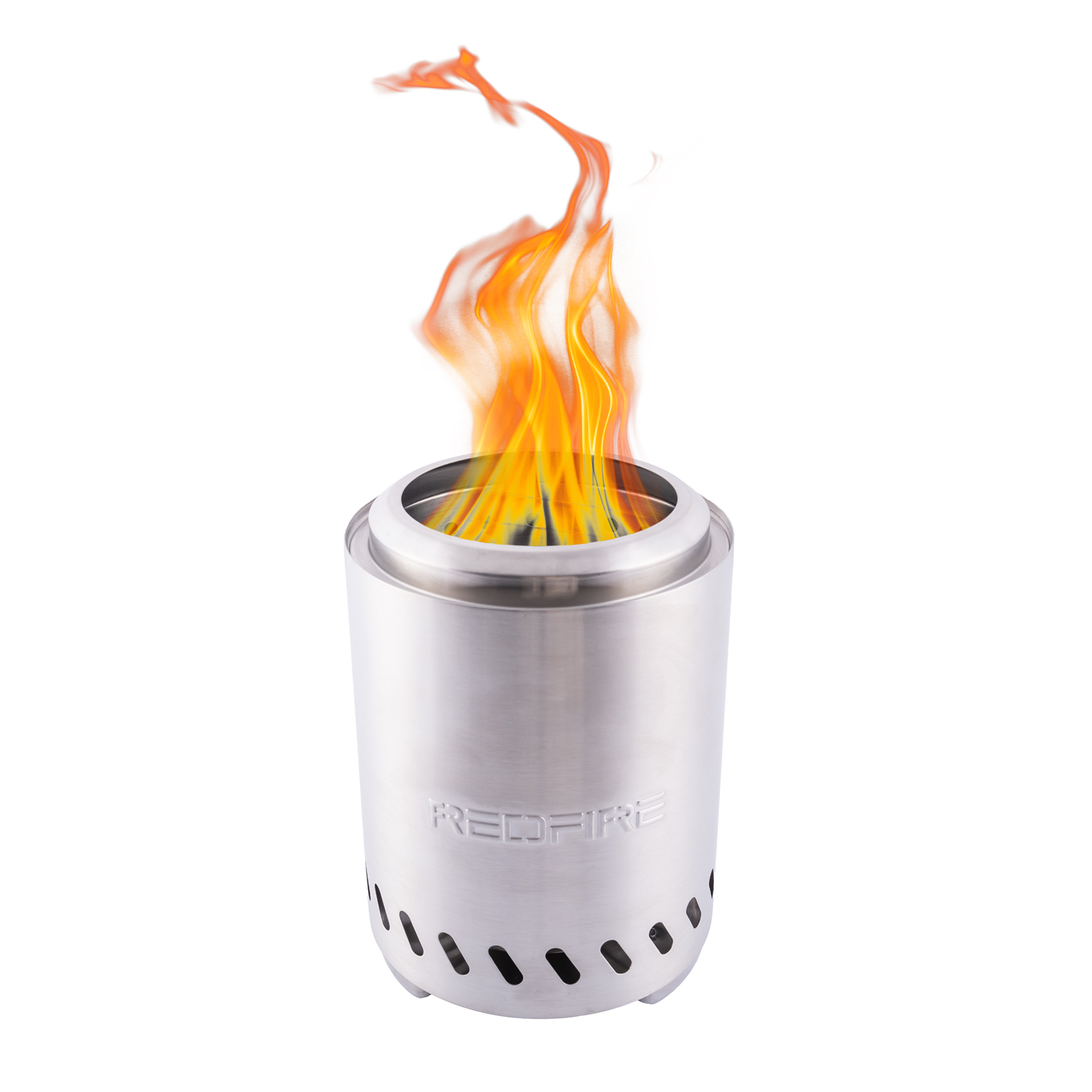 REDFIRE Volcano Medium steel Feuerkorb Feuerschale Terrassenfeuer Silber