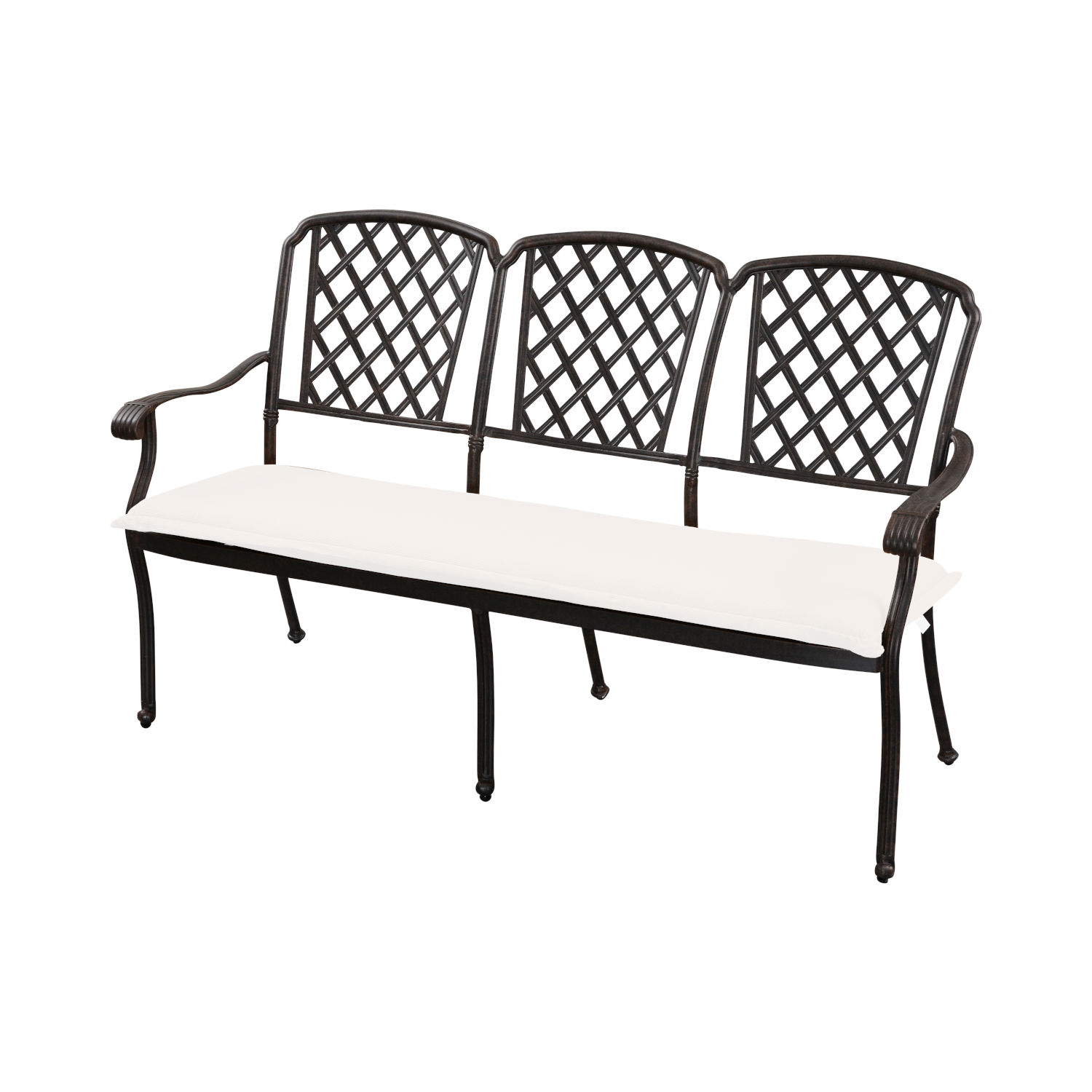 Inko Rocco Stapelbank Gartenbank Sitzbank Alu-Guss 160x64x92,5 cm 2 Farben zur Wahl