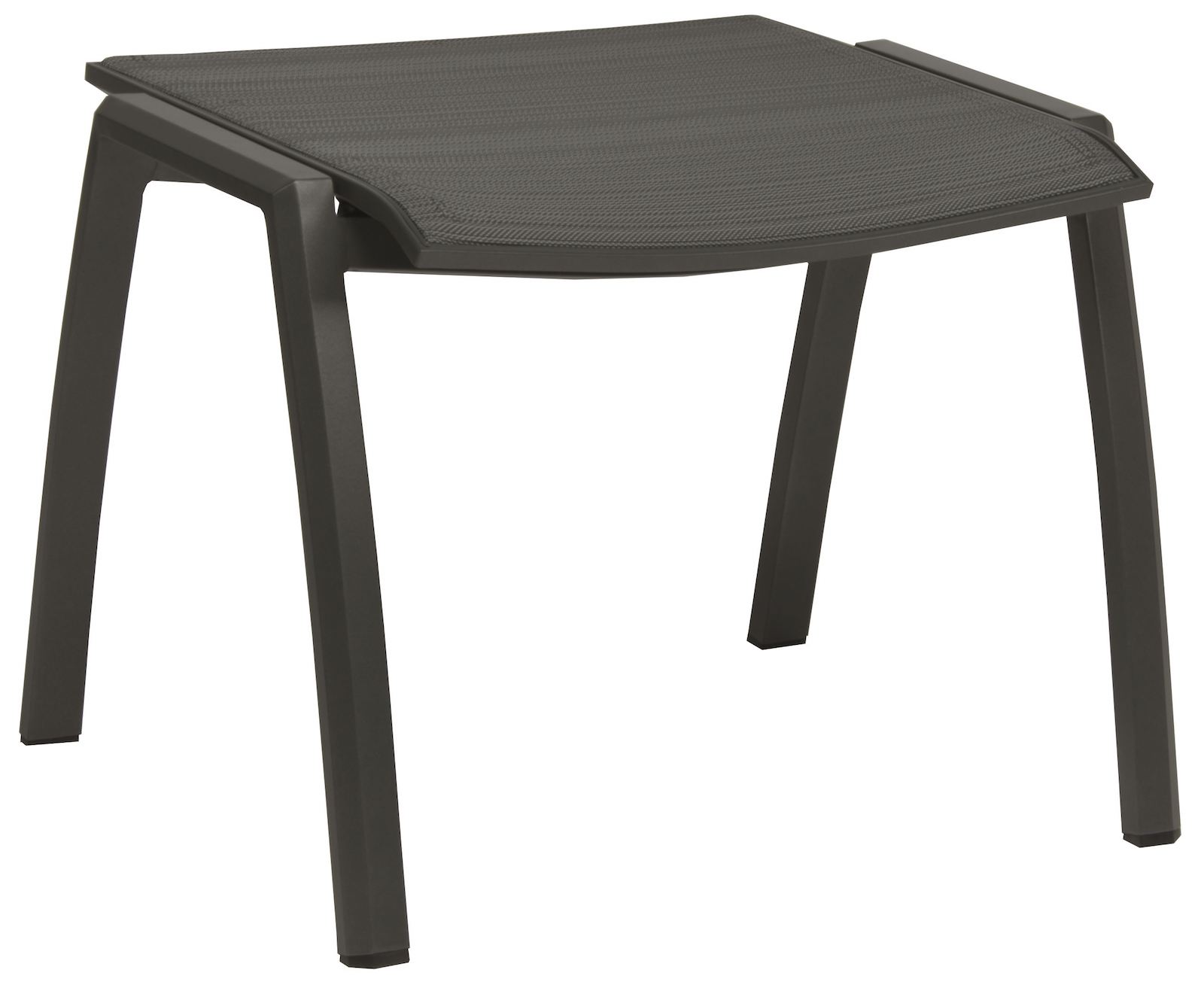 Stern Fußhocker Kari Aluminium anthrazit/Textilen karbon Hocker Sitzhocker