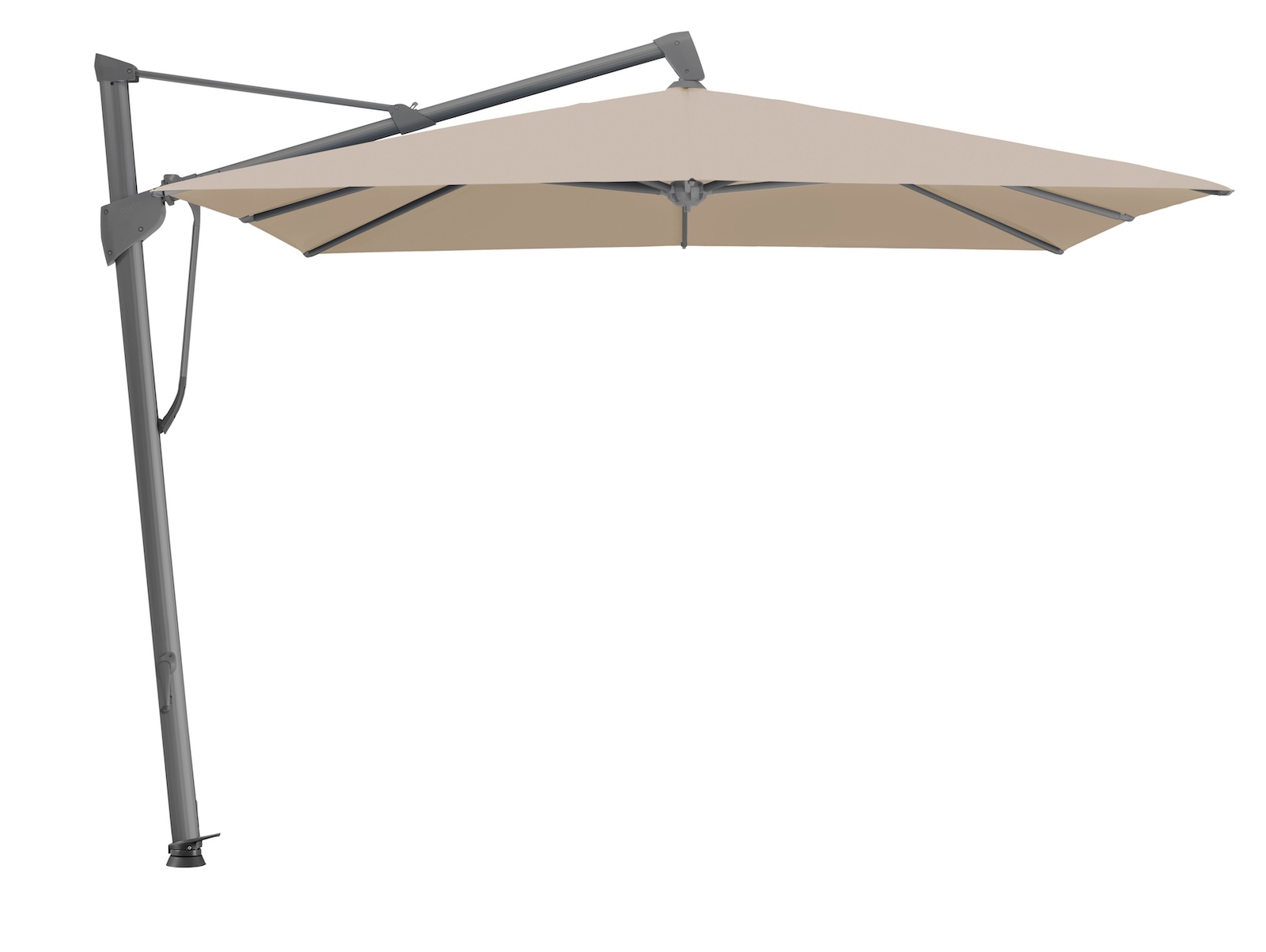 GLATZ Ampelschirm SOMBRANO® S+ quadratisch 300 x 300 cm Freiarmschirm Farbe 803 Linen