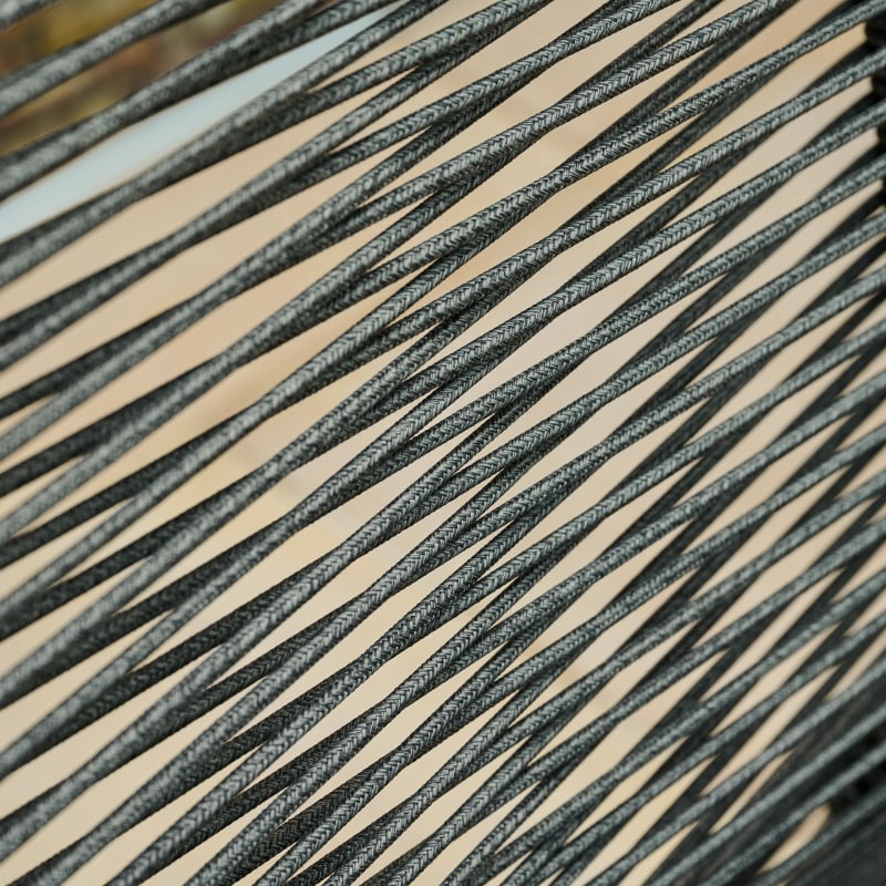 Siena Garden Bologna Stapelsessel - Teak FSC/Aluminiumgestell & Rope, schwarz (T88491)