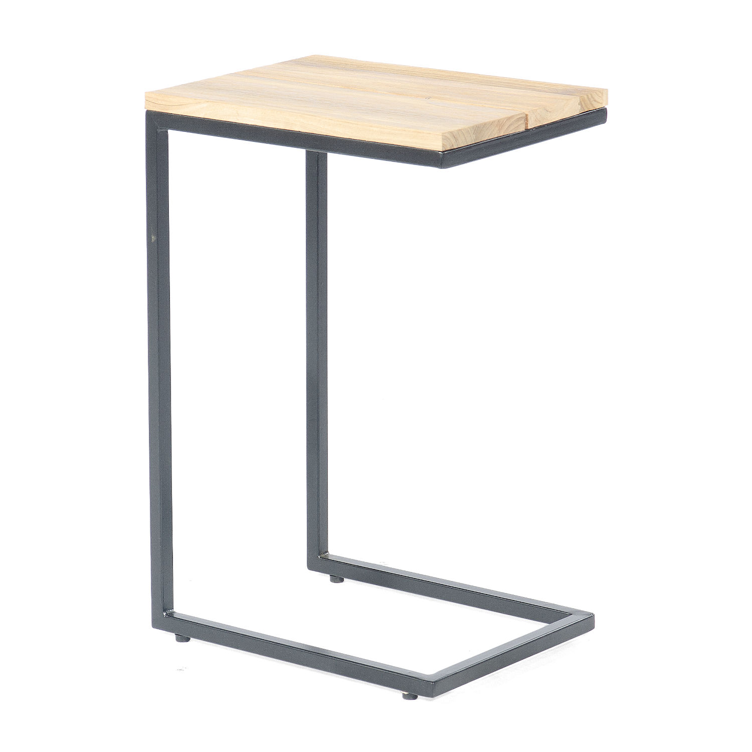 Sonnenpartner Cambridge Lounge-Beistelltisch anthrazit Teakholz Tisch 40x30 cm