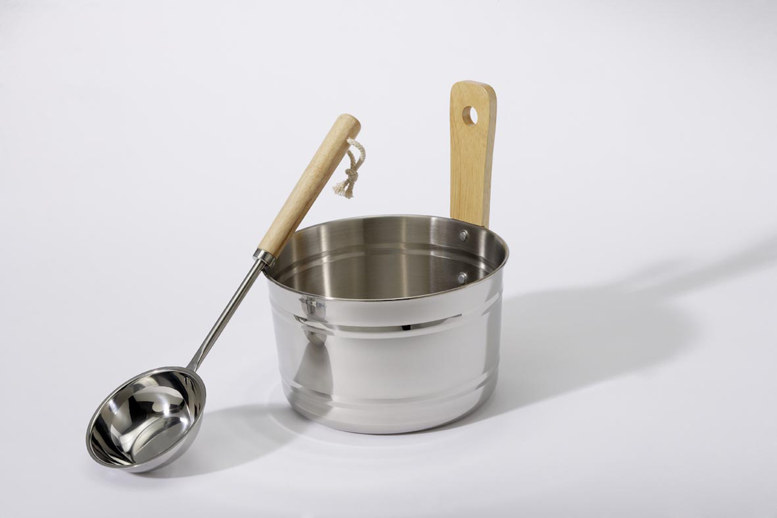 Infraworld Saunaset Edelstahl 2-teilig mit Aufgusseimer und Schöpfkelle S2208