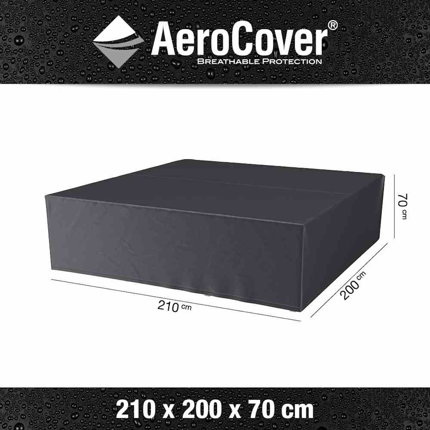 AeroCover Schutzhülle für rechteckige Lounge-Sets Schutzhaube 210x200xH70 cm