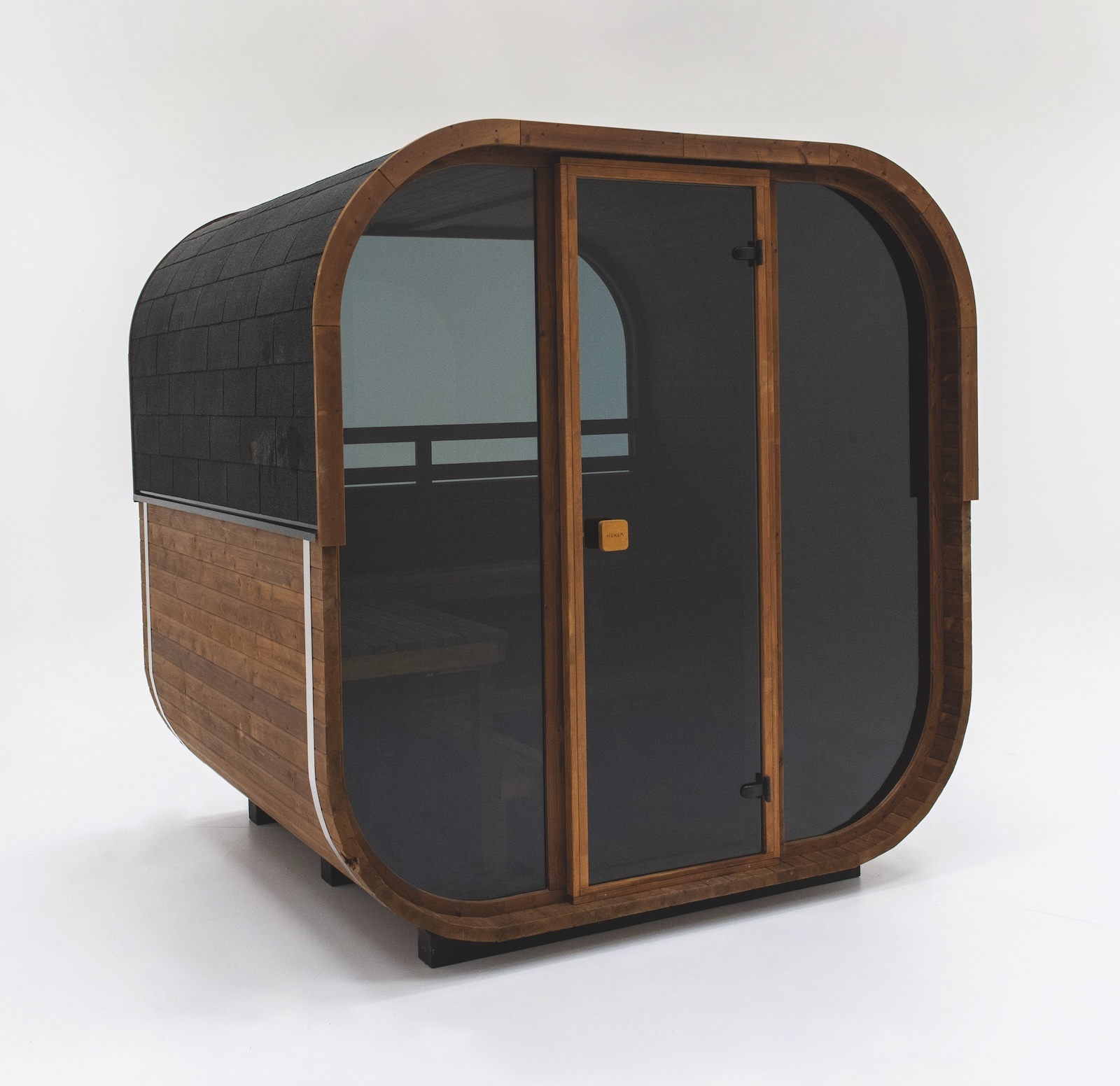 Hekla Cube 210 Außensauna Würfelsauna aus Thermo-Fichte 210 x 235 x 225 cm
