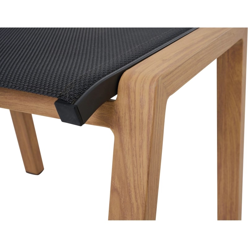 Siena Garden Catania Dining Hocker – Aluminium, teaklook & Ranotex in grau (T88500)