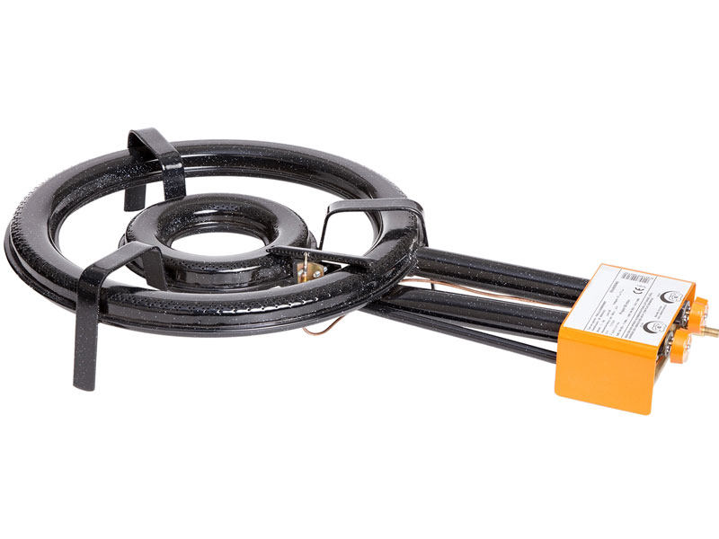 Paella World Paella-Brenner 2-Ring-Gasbrenner mit Zuendsicherung Ø 46 cm - 16,3 kW, 50 mbar