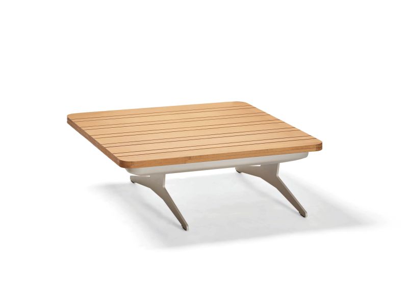 Stern Beistelltisch Enya 84x84 cm Greige/Teak