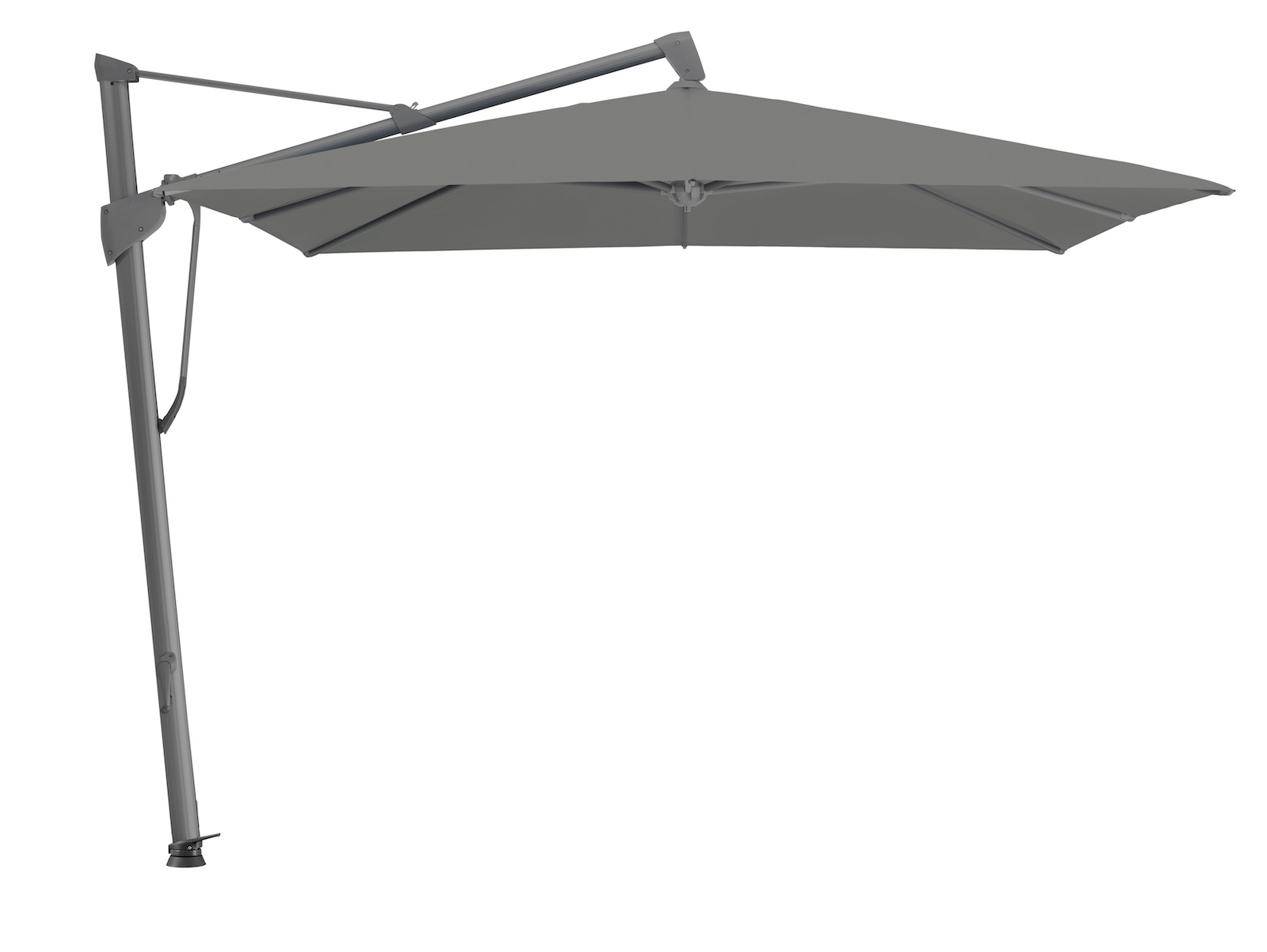 GLATZ Ampelschirm SOMBRANO® S+ quadratisch 350 x 350 cm Freiarmschirm Farbe 157 Stone Grey