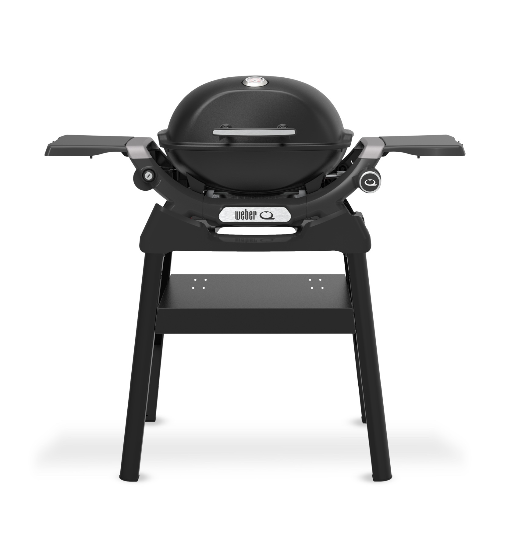 Weber Q 1200N Gasgrill Campinggrill mit Seitentischen und Stand Black 1501083
