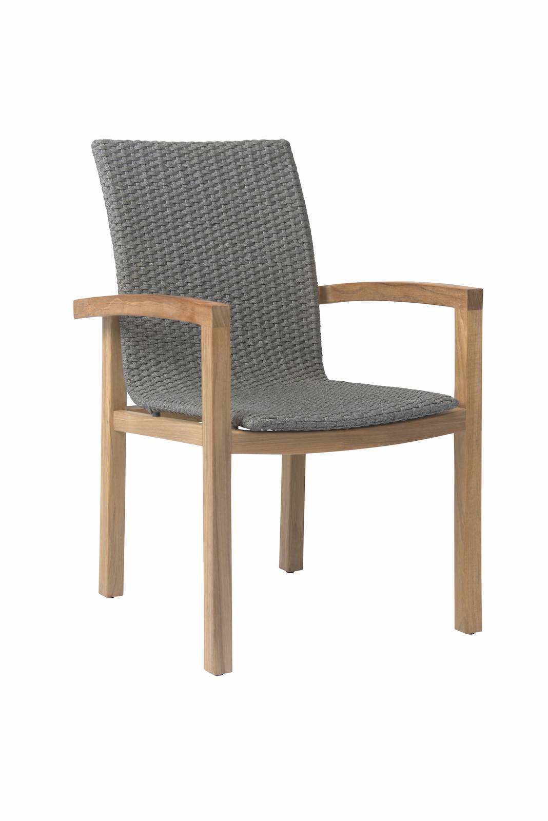 Stern Dining-Sessel Leah Teakholz/Synthetikfaser steingrau Gartensessel