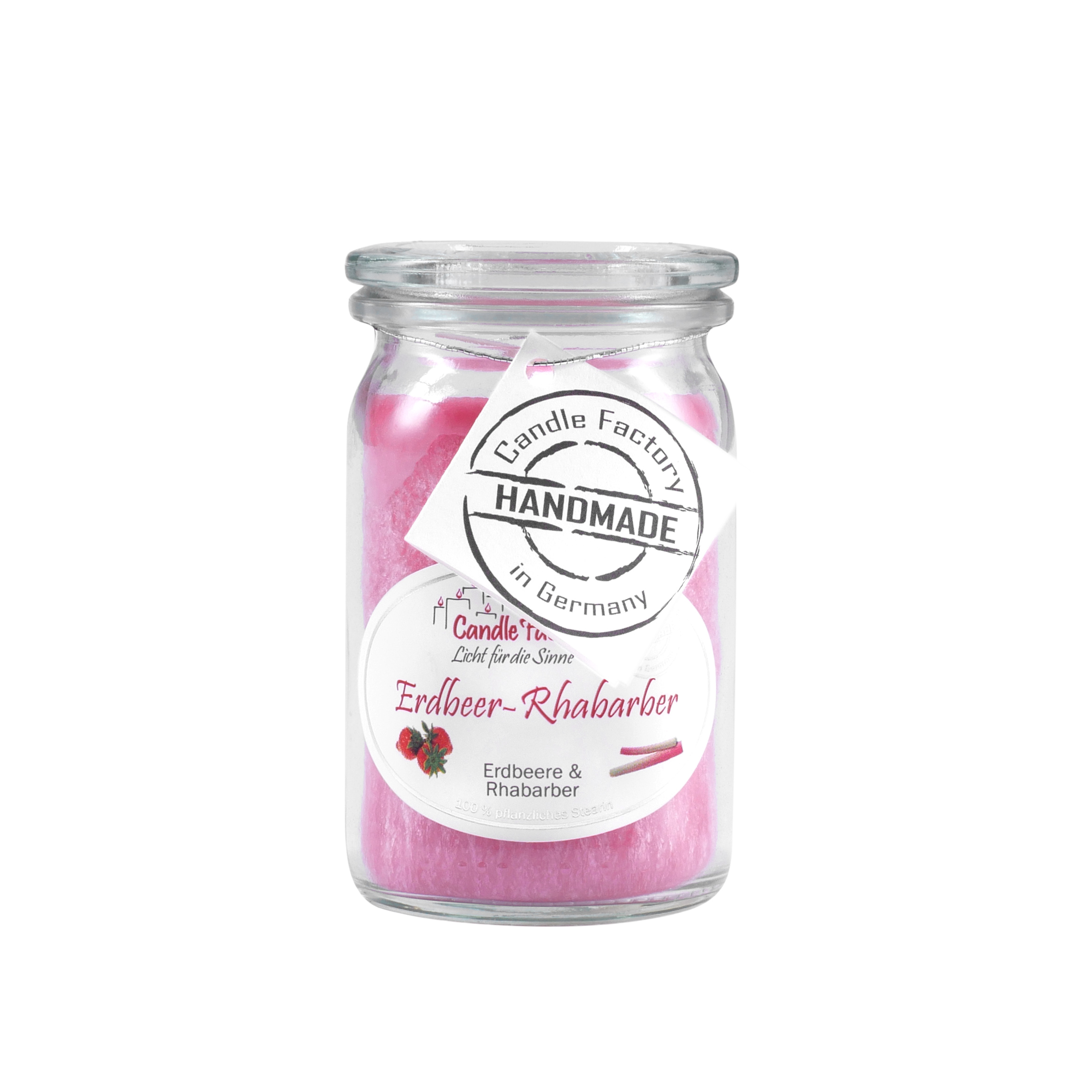 Candle Factory Baby Jumbo Erdbeer-Rhabarber Duftkerze Dekokerze 308024