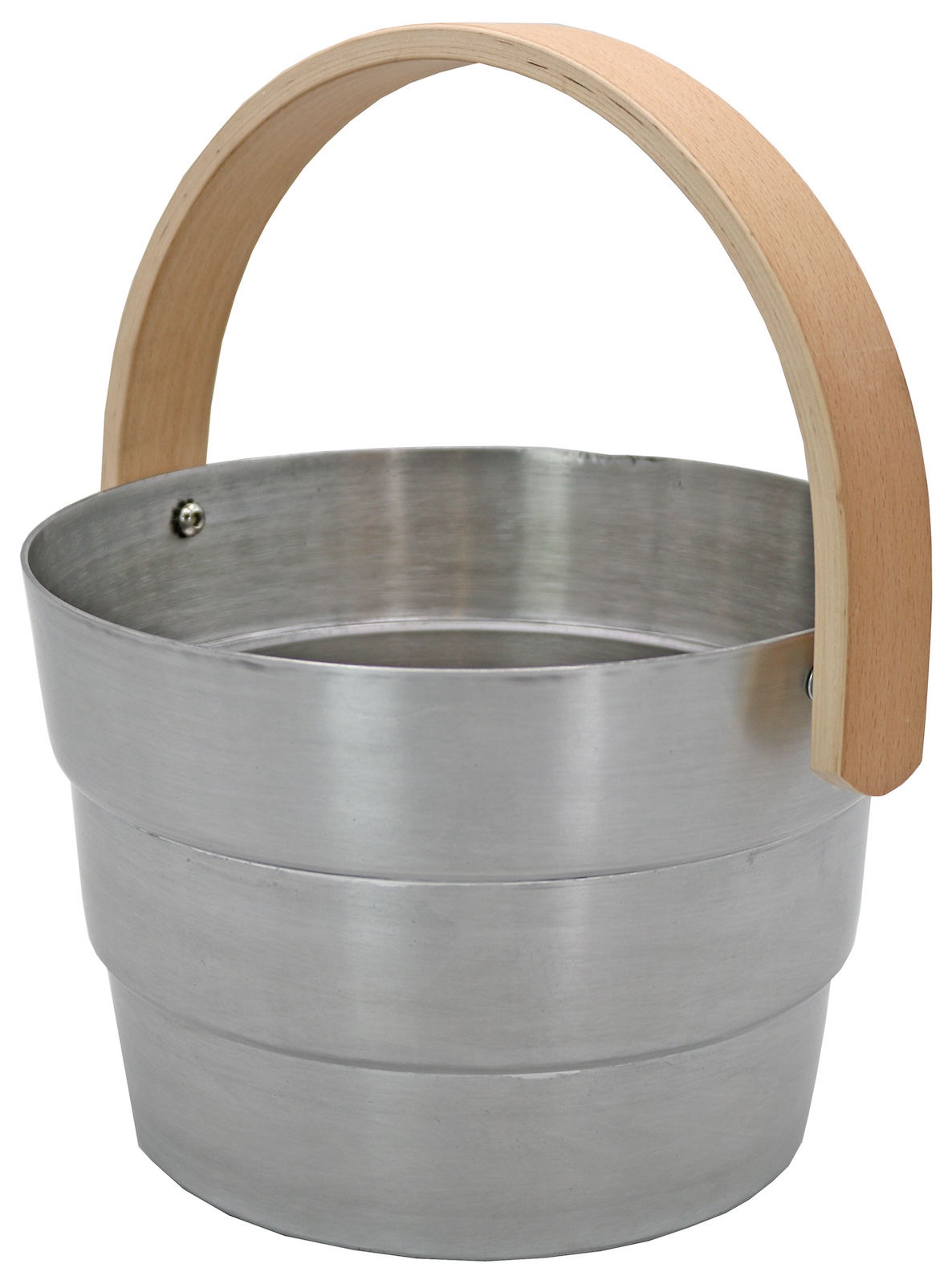 Nikkarien Sauna Aufgusseimer Pyörre 6 l aus gebürstetem Aluminium 686