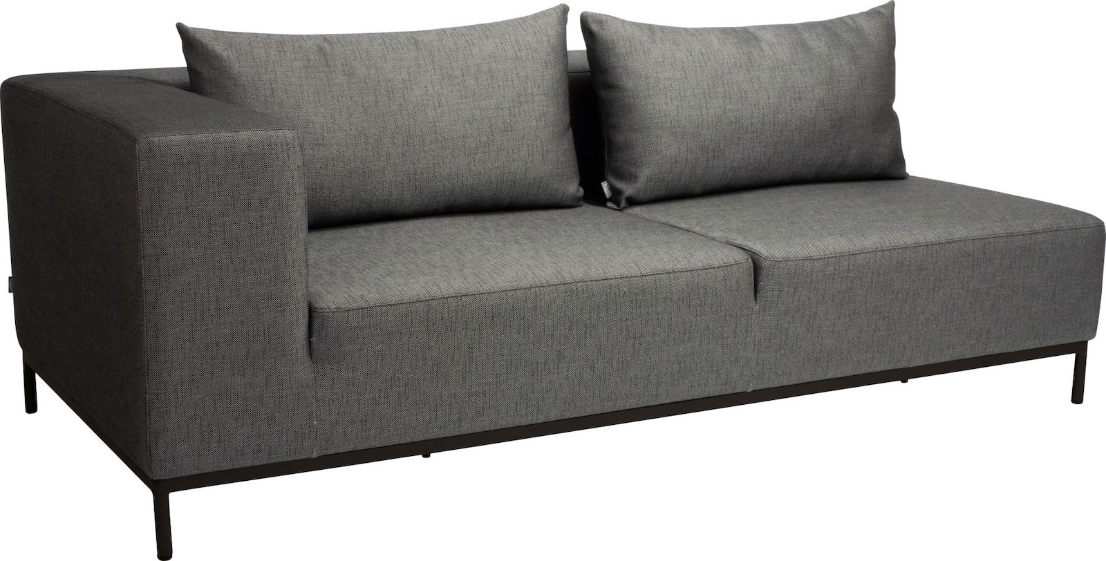 Stern Taavi Lounge 2,5-Sitzer Sofa Gartensofa Lounge-Sofa Alu-Gestell seidenschwarz