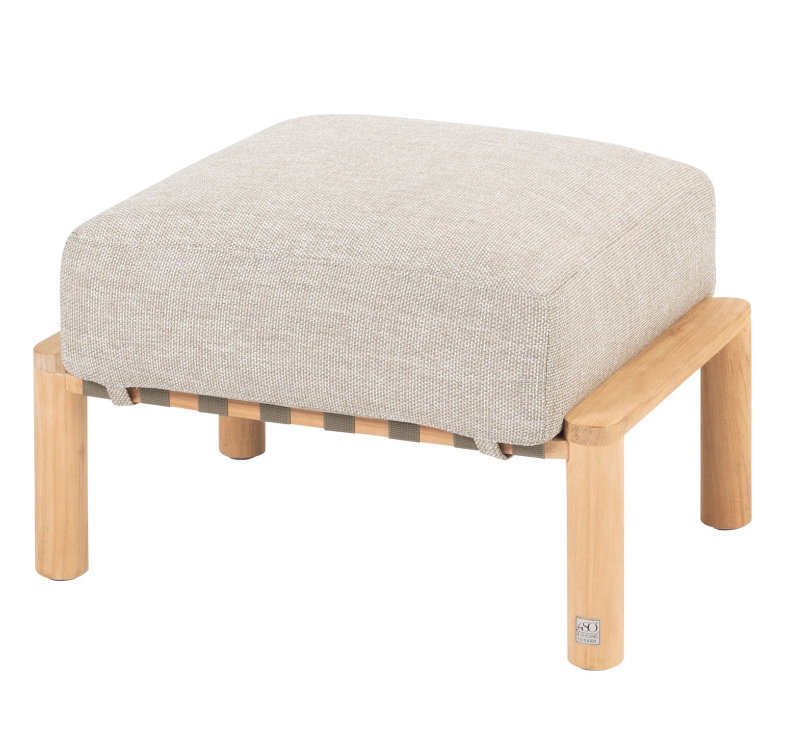 4Seasons - Lucas Fusshocker Teak natur inkl. Kissen