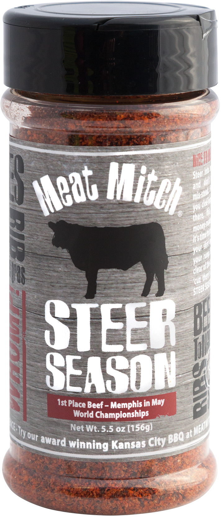 Meat Mitch Steer Seasoning BBQ Steakgewürz 176 g Gewürzzubereitung