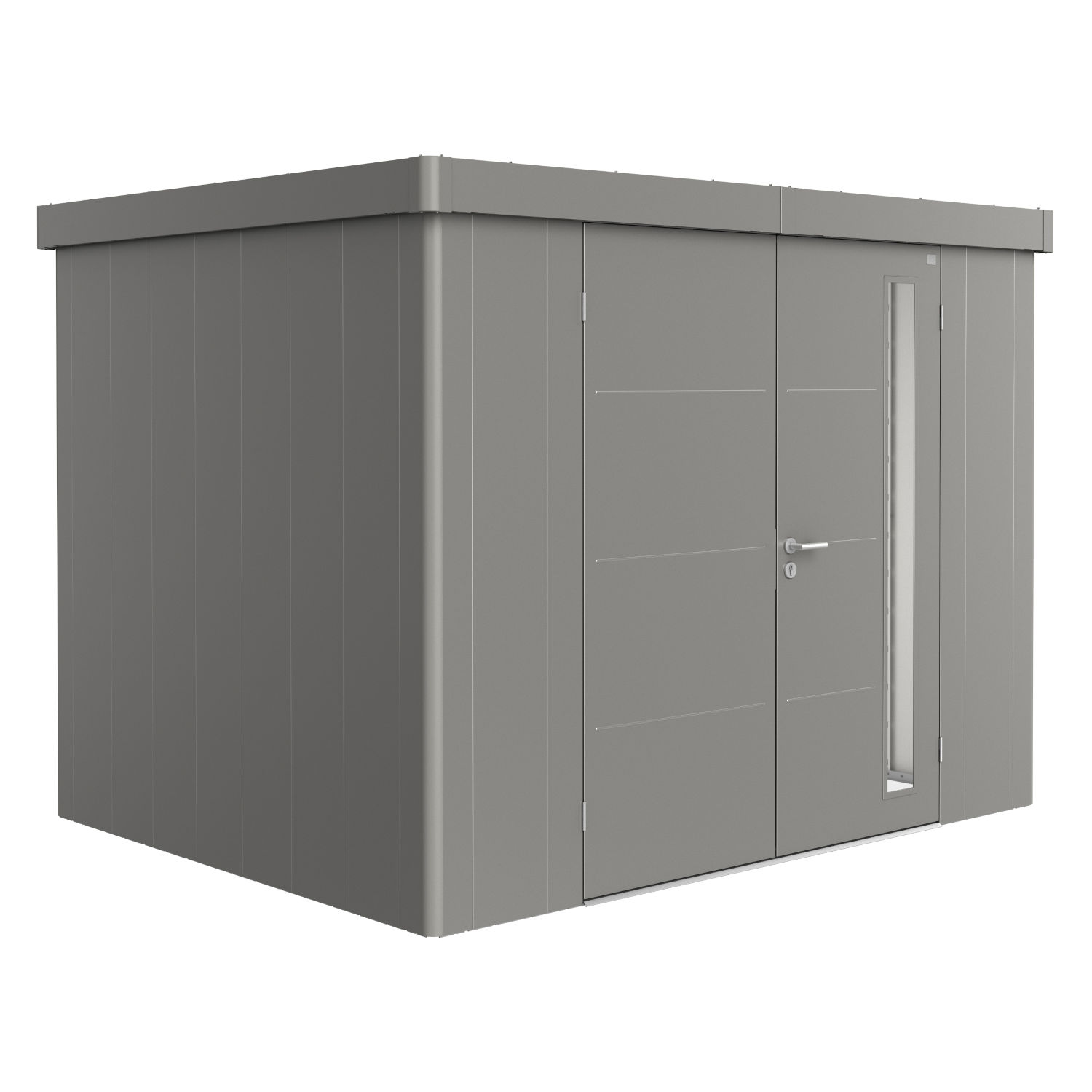 Biohort Gerätehaus Neo mit Doppeltür in quarzgrau-metallic Gartenhaus