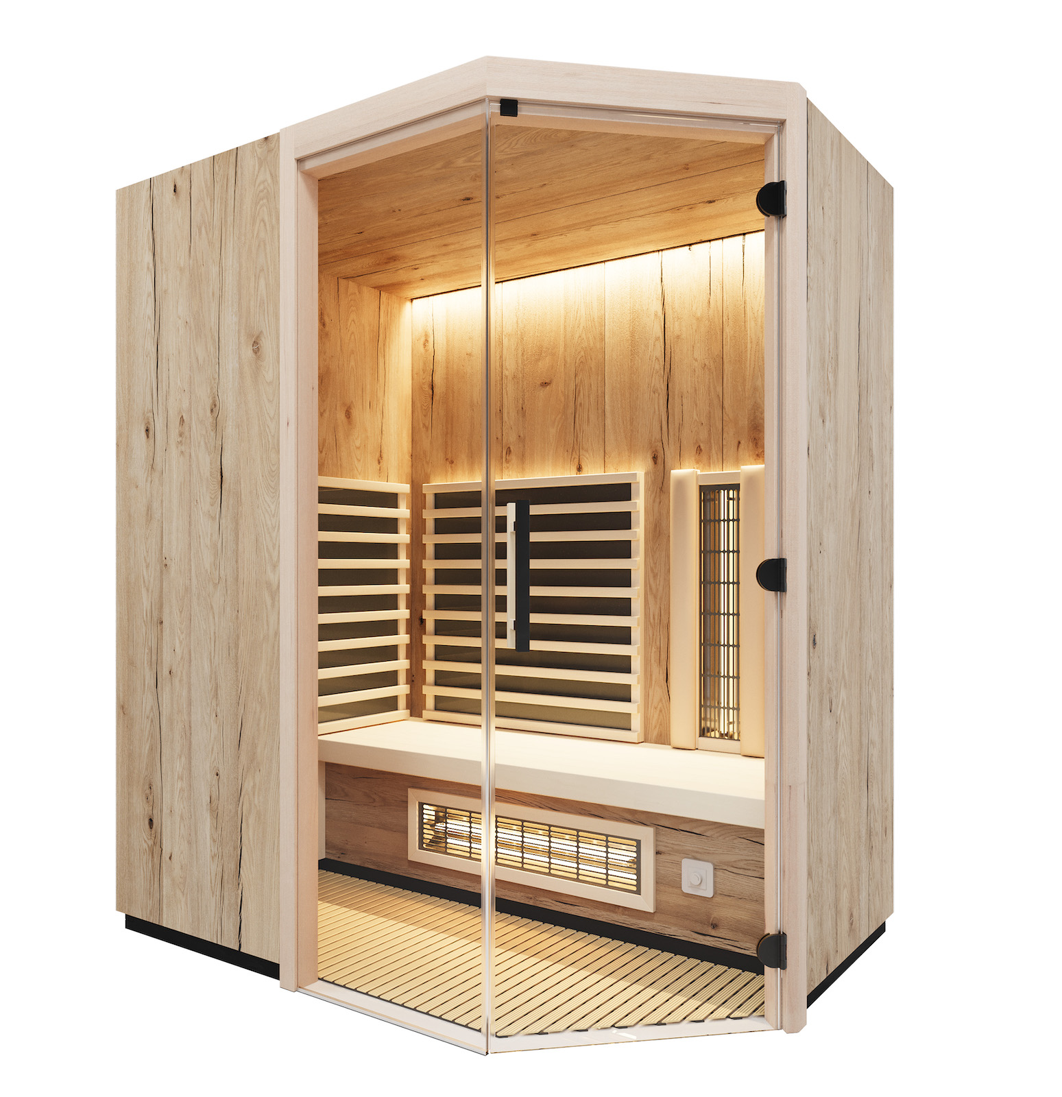 Infraworld Prima 1 Infrarotkabine mit ABC-Strahler/Flächenheizung/Salzverdampfer