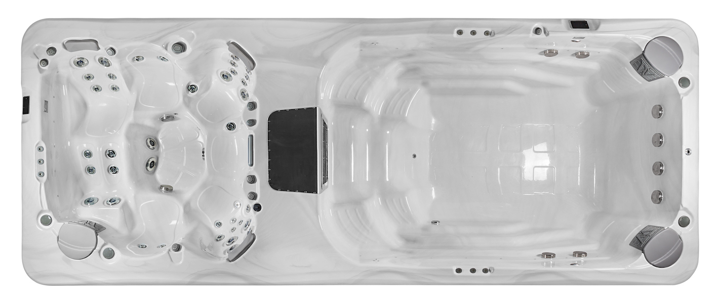 Wellis Rio Grande W-Flow Life Swim Spa Außenwhirlpool inkl. Thermoabdeckung Sterling Silver