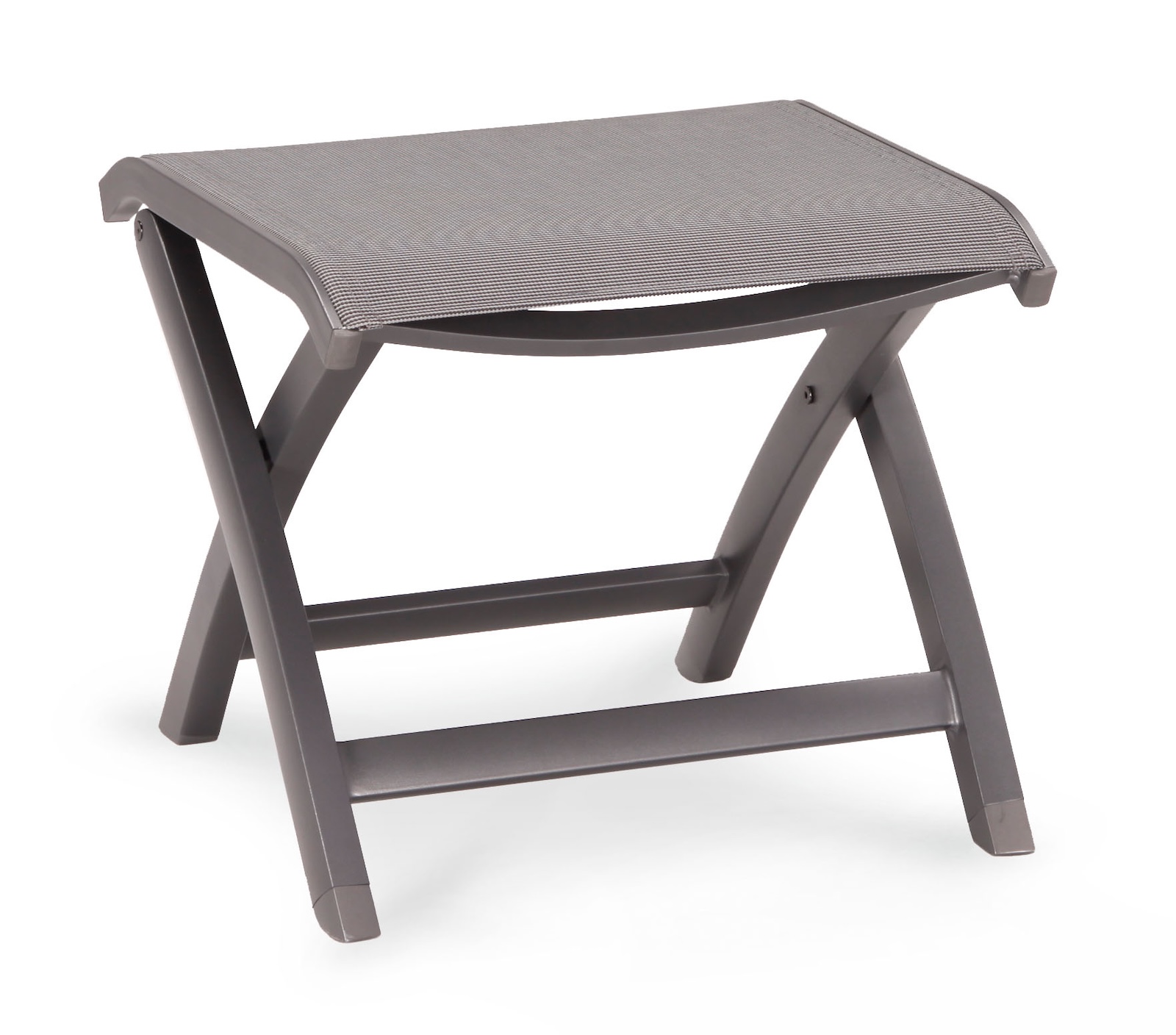 Best Larino Hocker Gartenhocker für Klappstuhl Anthrazit 48 x 48 x 43 cm