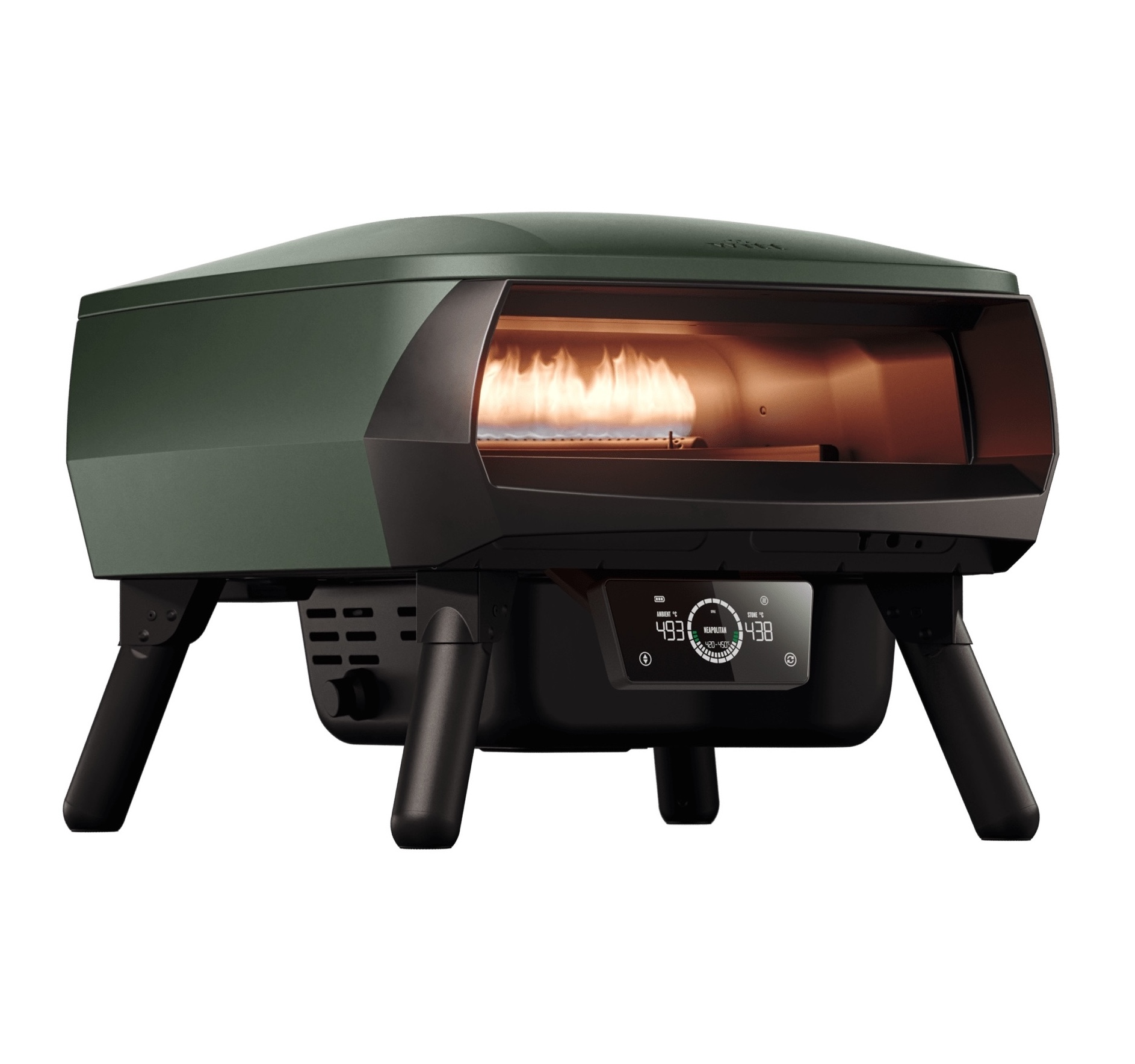 Witt Etna Rotante 13" Control Gas Pizzaofen rotierend 2 Brenner 7,1 kW Matt Grün 100002427