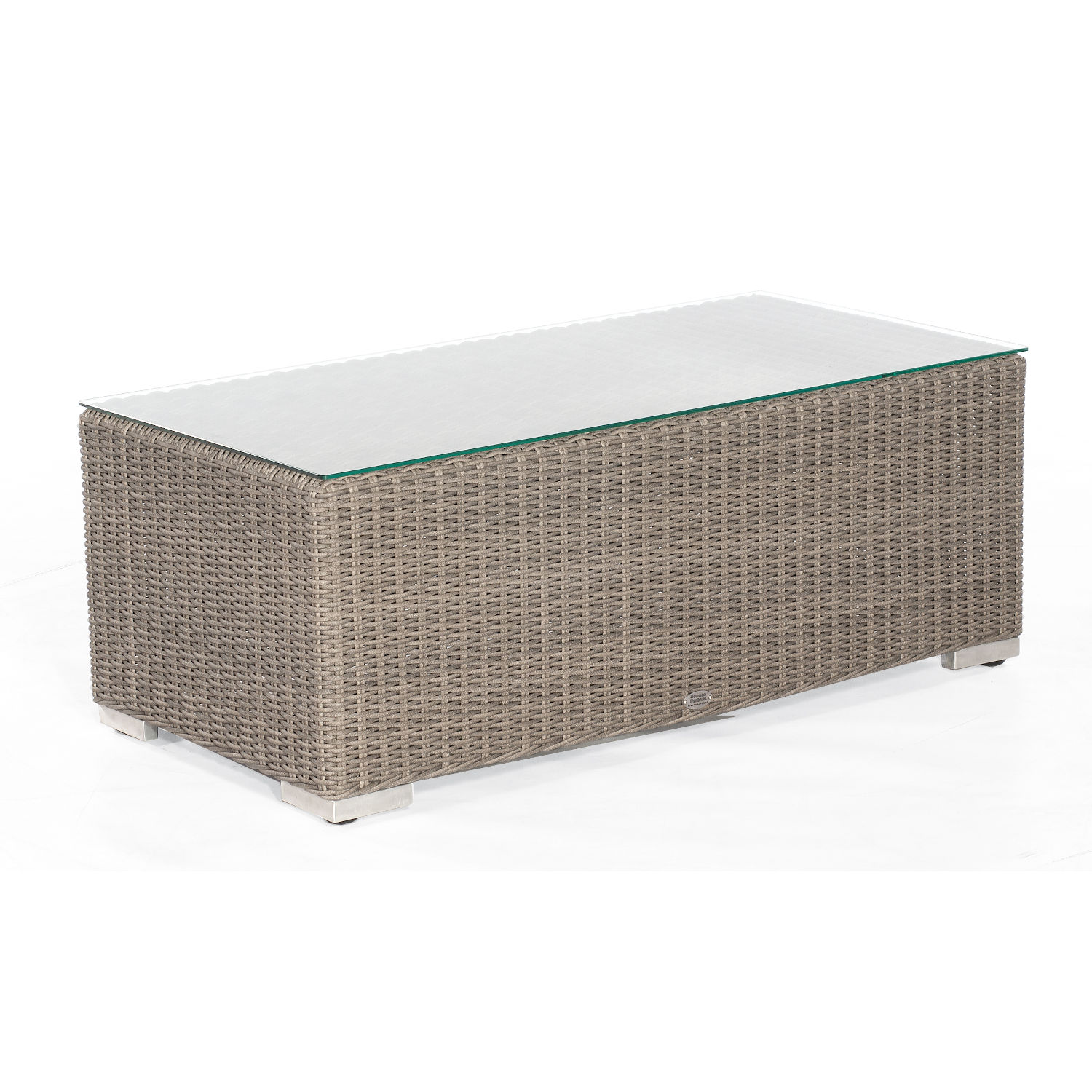 Sonnenpartner Residence Lounge-Tisch Gartentisch mit Glas 120x60 cm stone-grey