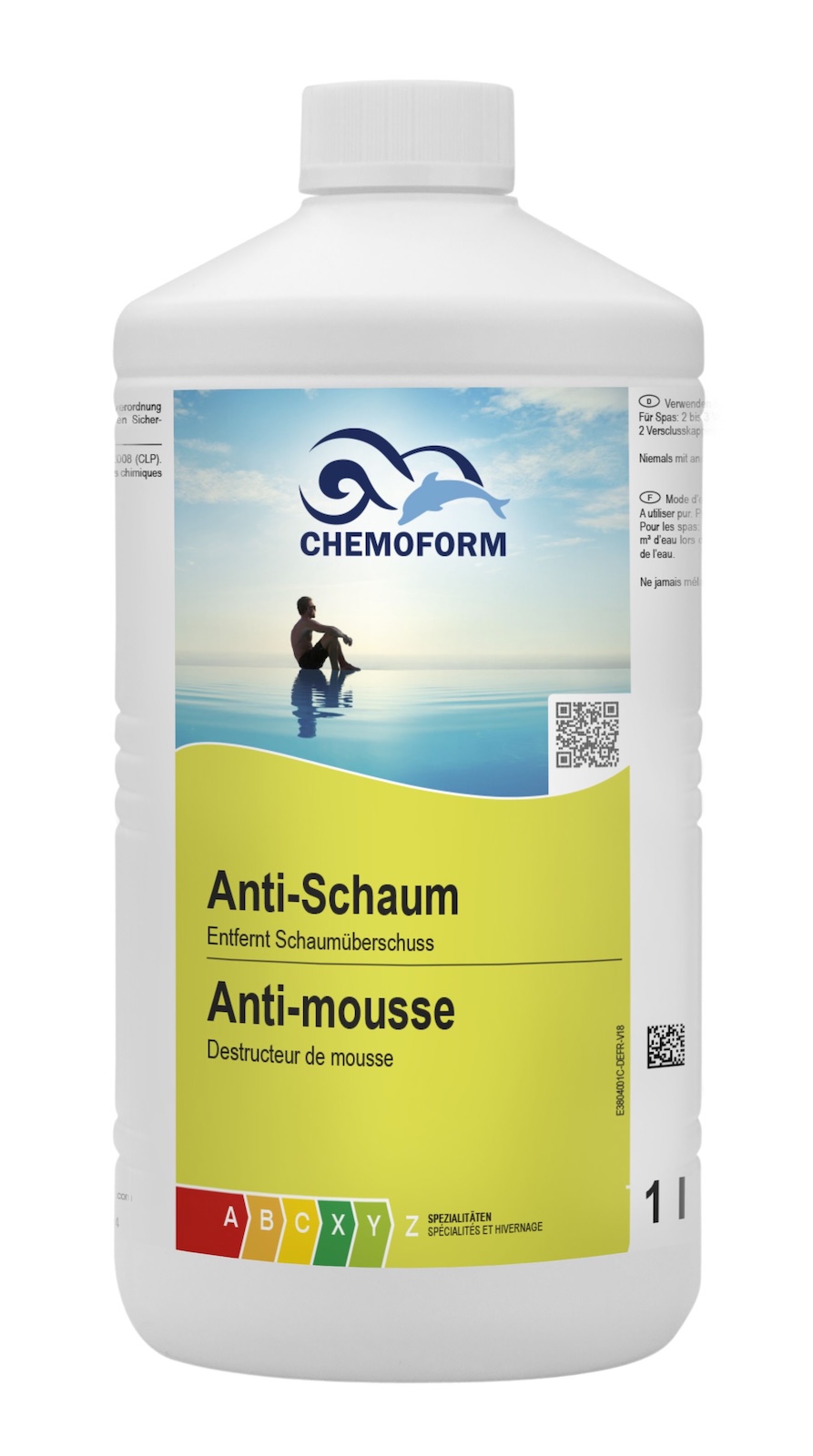 Chemoform Anti Schaum 1 l Entschäumer für Pools und Whirlpools Schaumentferner