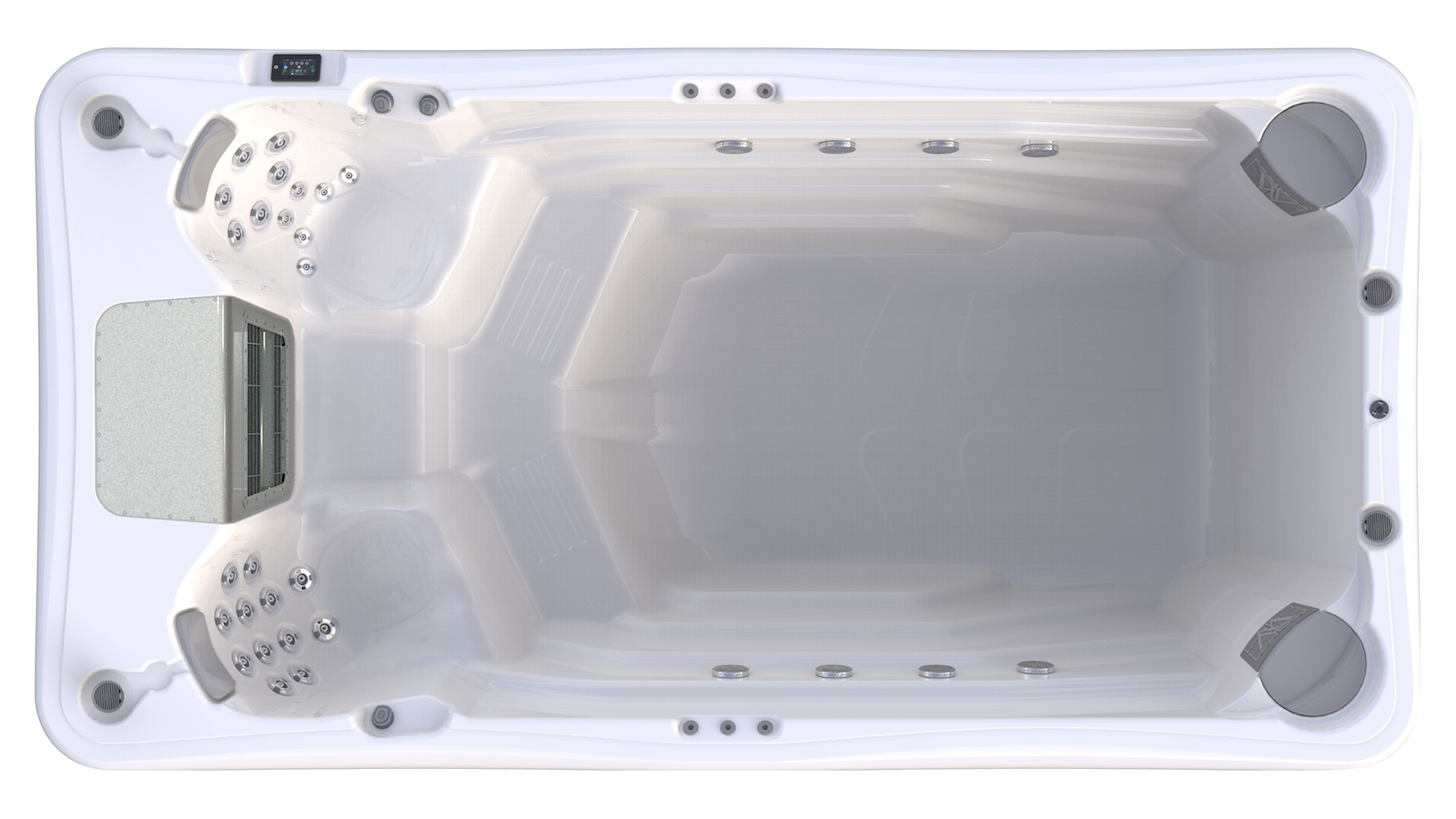 Wellis Danube W-Flow Life Swim Spa Außenwhirlpool inkl. Thermoabdeckung Sterling Silver