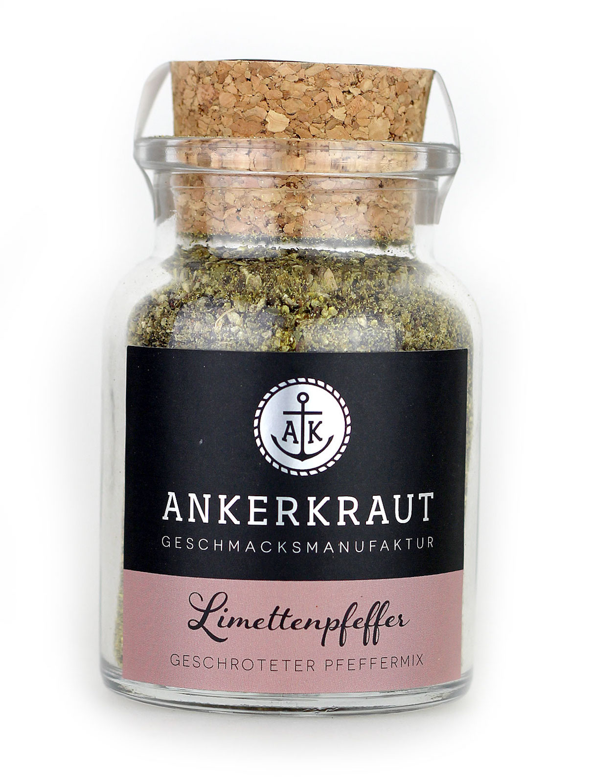 Ankerkraut Limettenpfeffer Pfeffer Korkenglas 75g Pfeffergewürz Pfeffermischung