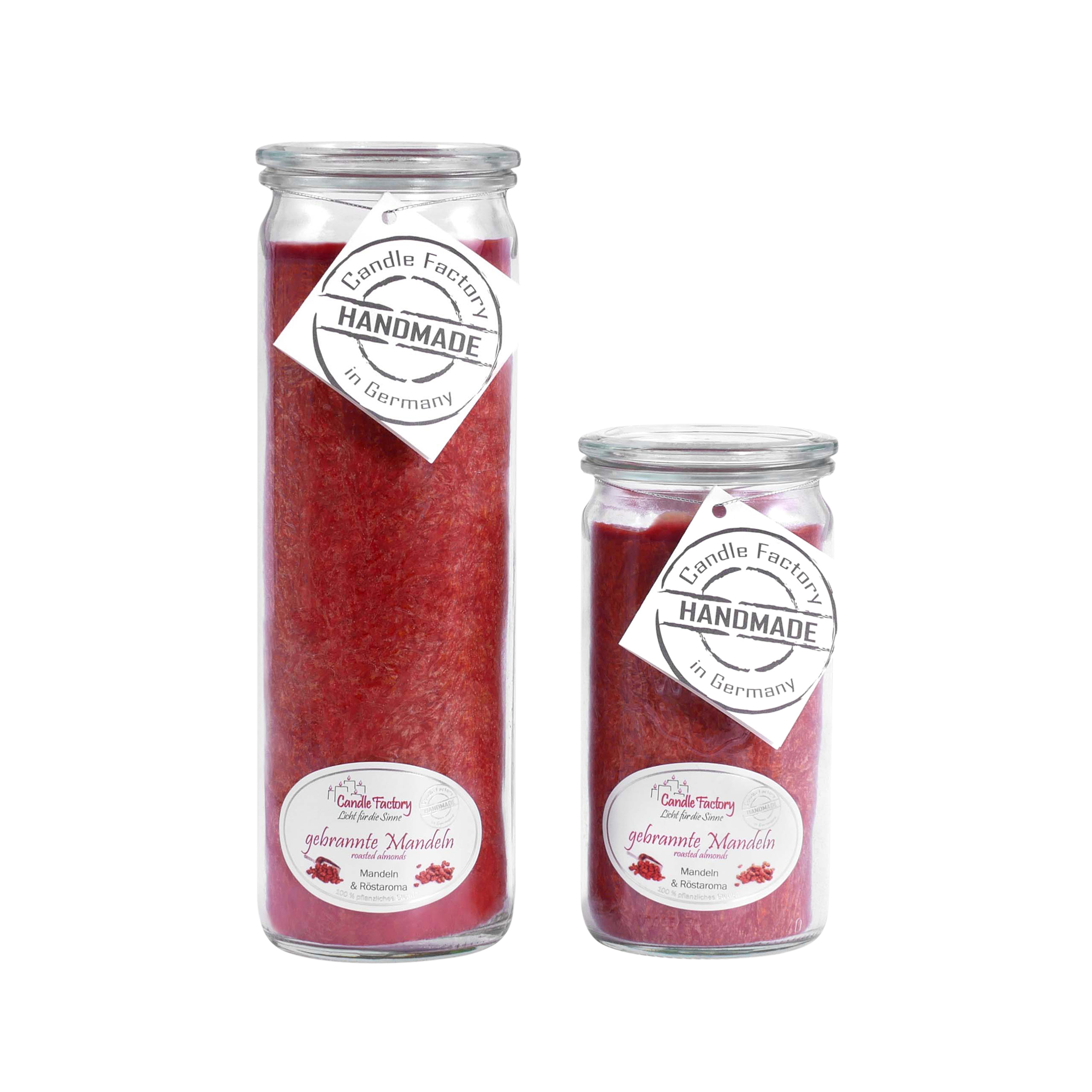 Candle Factory Kerzen-Set gebrannte Mandeln Big + Mini Jumbo Duftkerze Dekokerze