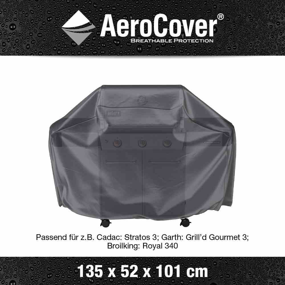 AeroCover Schutzhülle M für mittlere Gasgrills Grillabdeckung 135x52x101 cm