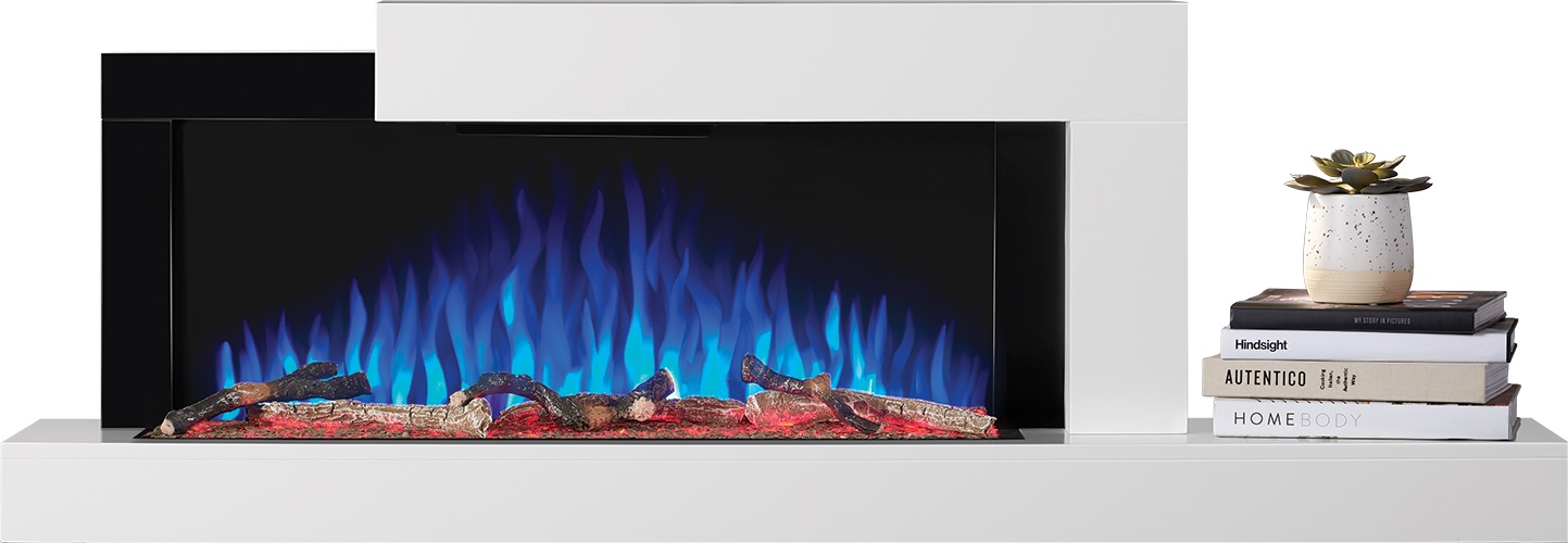 Napoleon Stylus Elektrokamin 150 x 51,5 x 28 cm Kaminfeuer für mittelgroße Räume NEFP32-5019W-EU