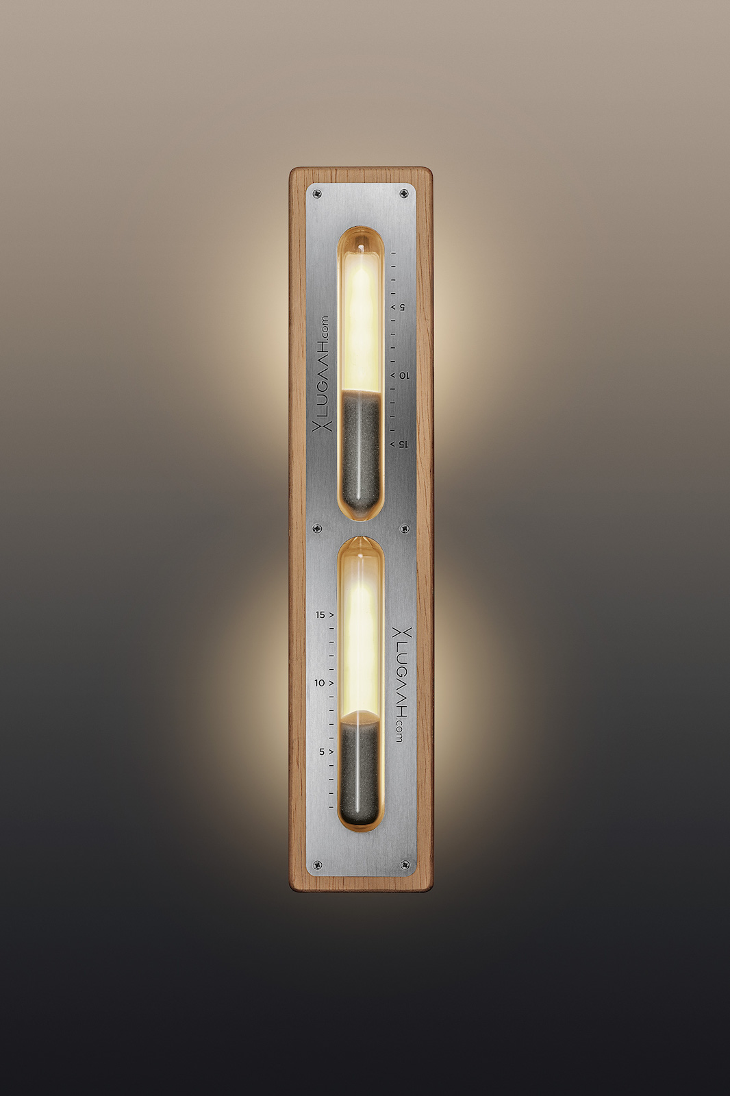 LUGAAH beleuchtete Sanduhr mit LED Hintergrundbeleuchtung Sanduhr beleuchtet