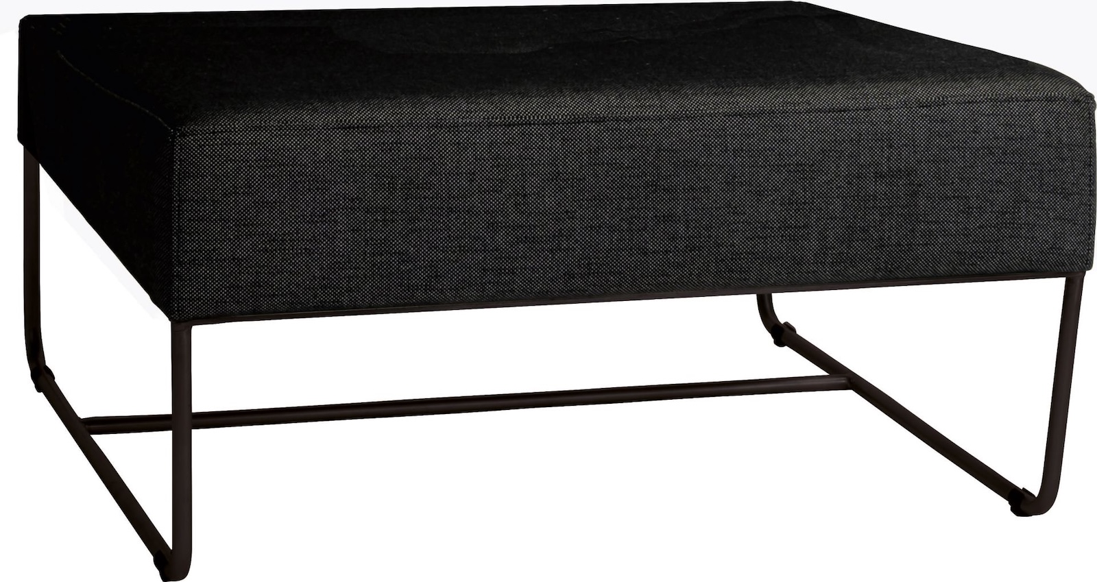 Stern Mia Lounge-Hocker Sitzhocker Gartenhocker Edelstahl-Gestell seidenschwarz