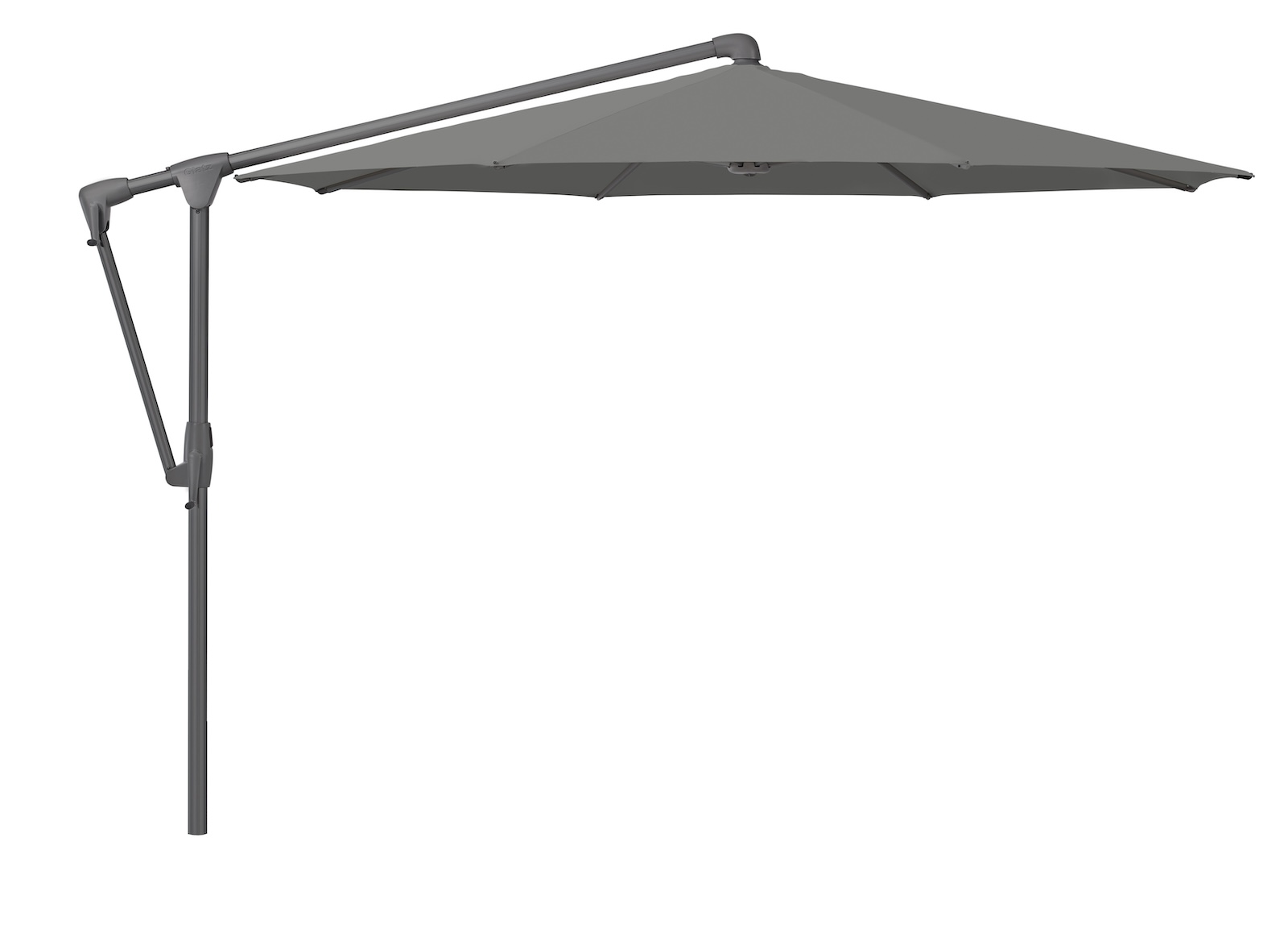 GLATZ Sonnenschirm SUNWING® CASA rund ø 300 cm Gestell anthrazit Farbe 157 Stone Grey Ampelschirm