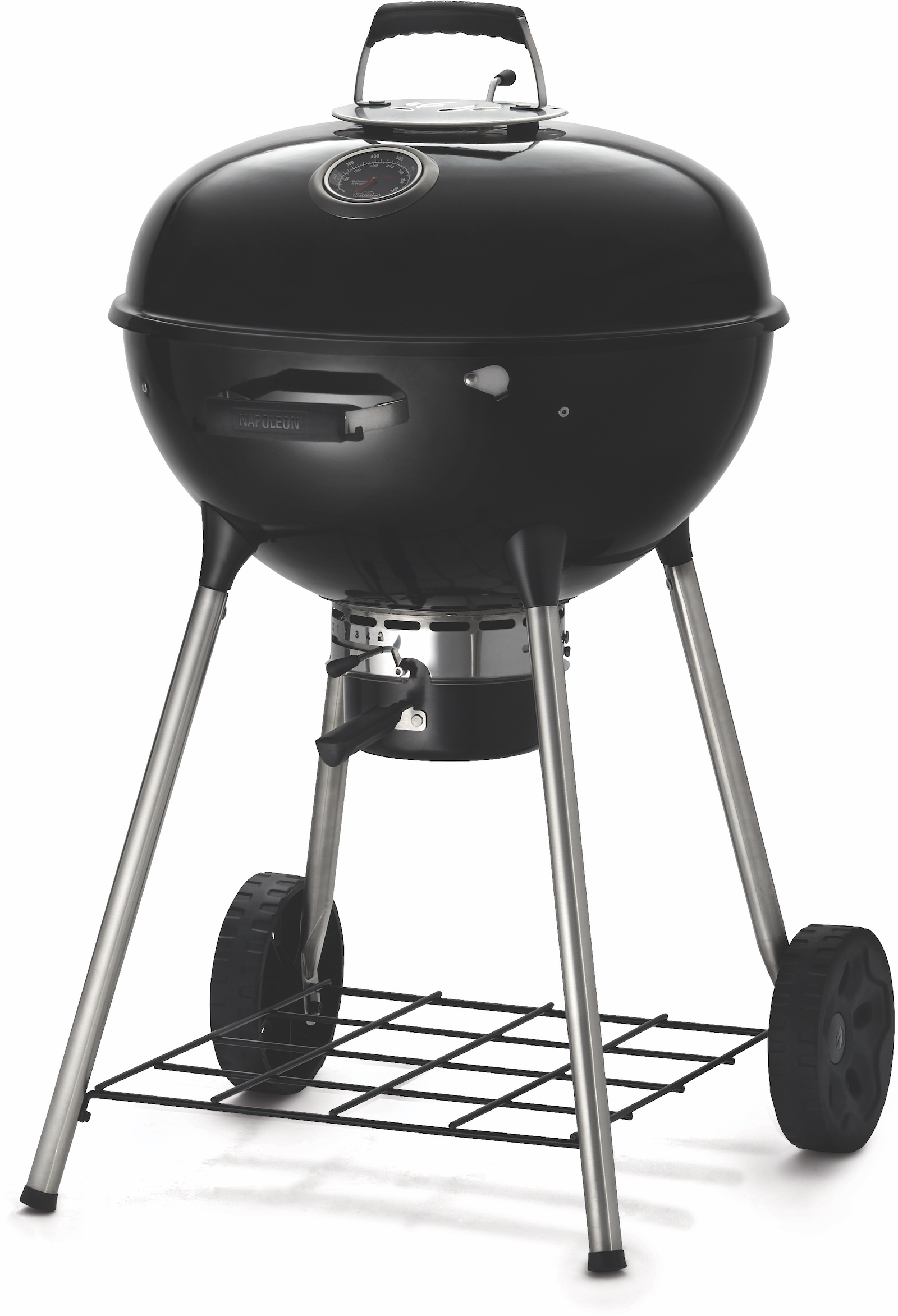 Napoleon Premium Holzkohle Kugelgrill NK22K-LEG-3 Schwarz Ø 57 cm